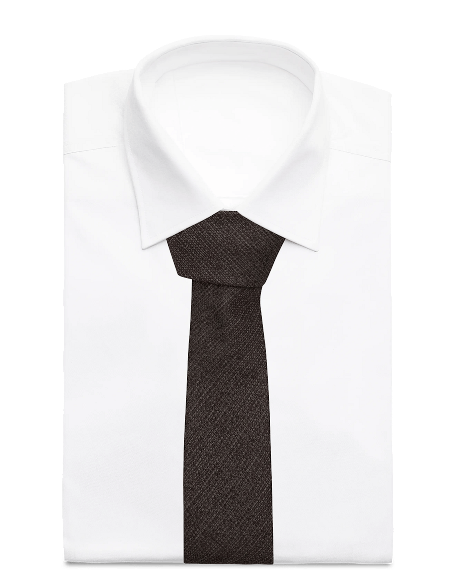 Lindbergh Black - Structured tie 7 cm - slips - brown - 1