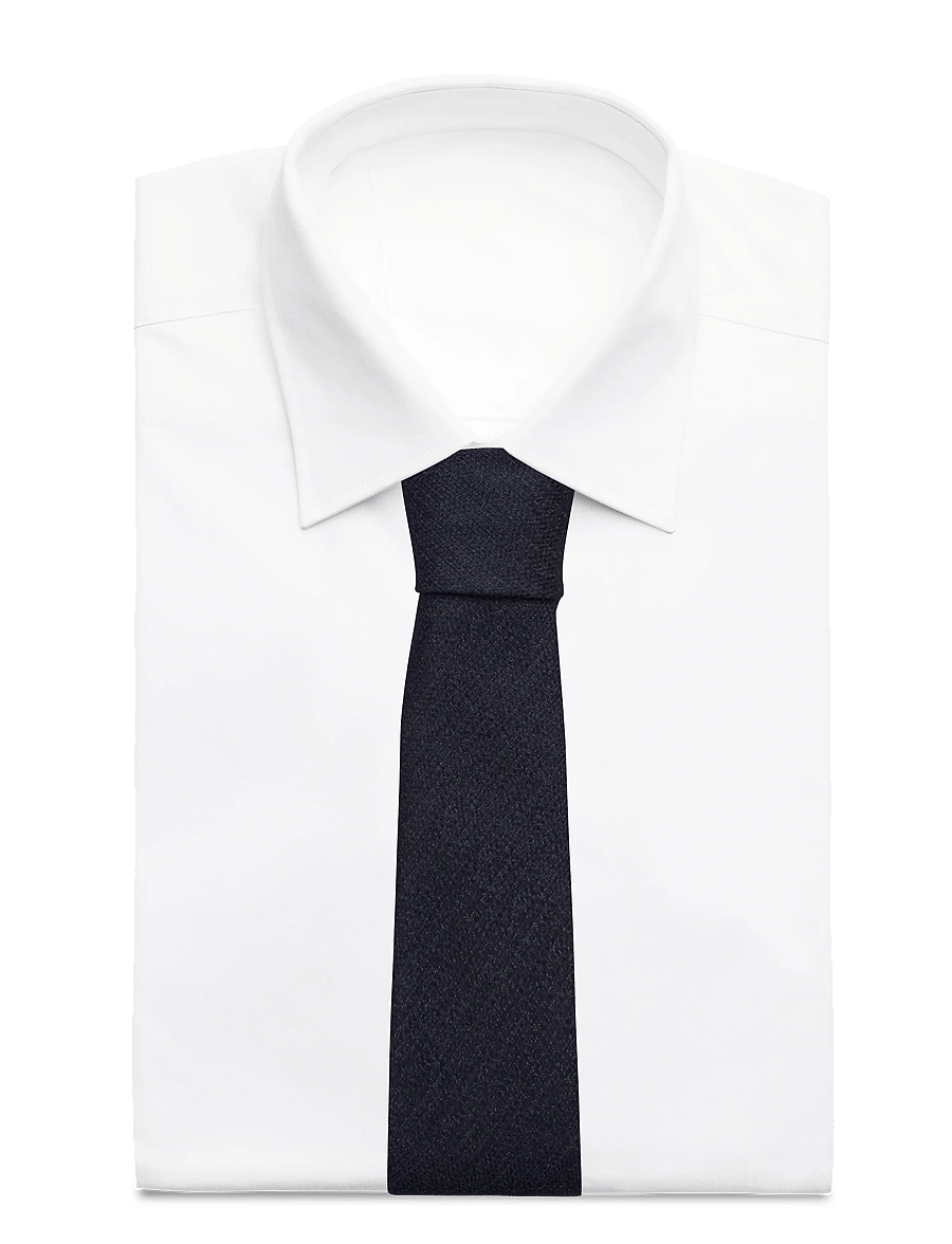 Lindbergh Black - Structured tie 7 cm - ties - navy - 1
