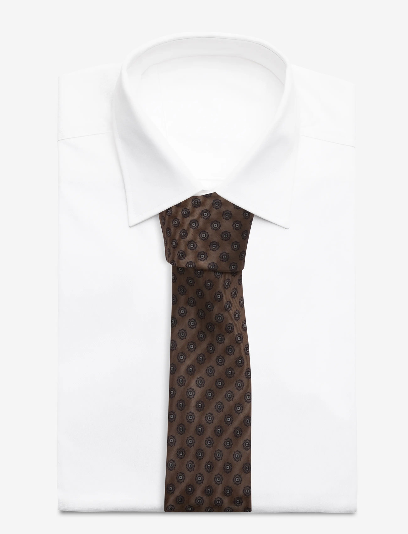 Lindbergh Black - Tie with pattern 7 cm - gifts below 15000kr - brown - 1