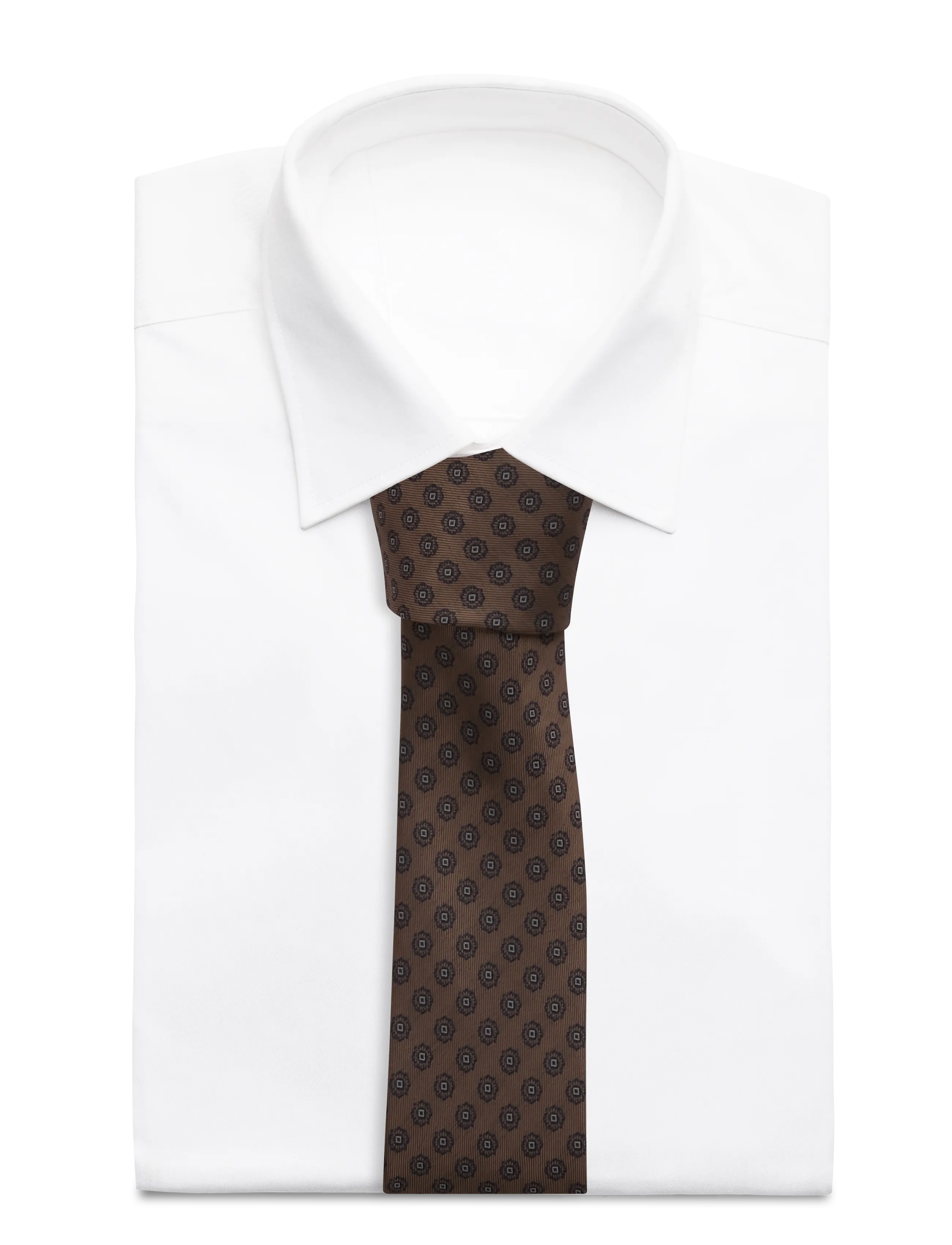 Lindbergh Black - Tie with pattern 7 cm - laveste priser - brown - 1