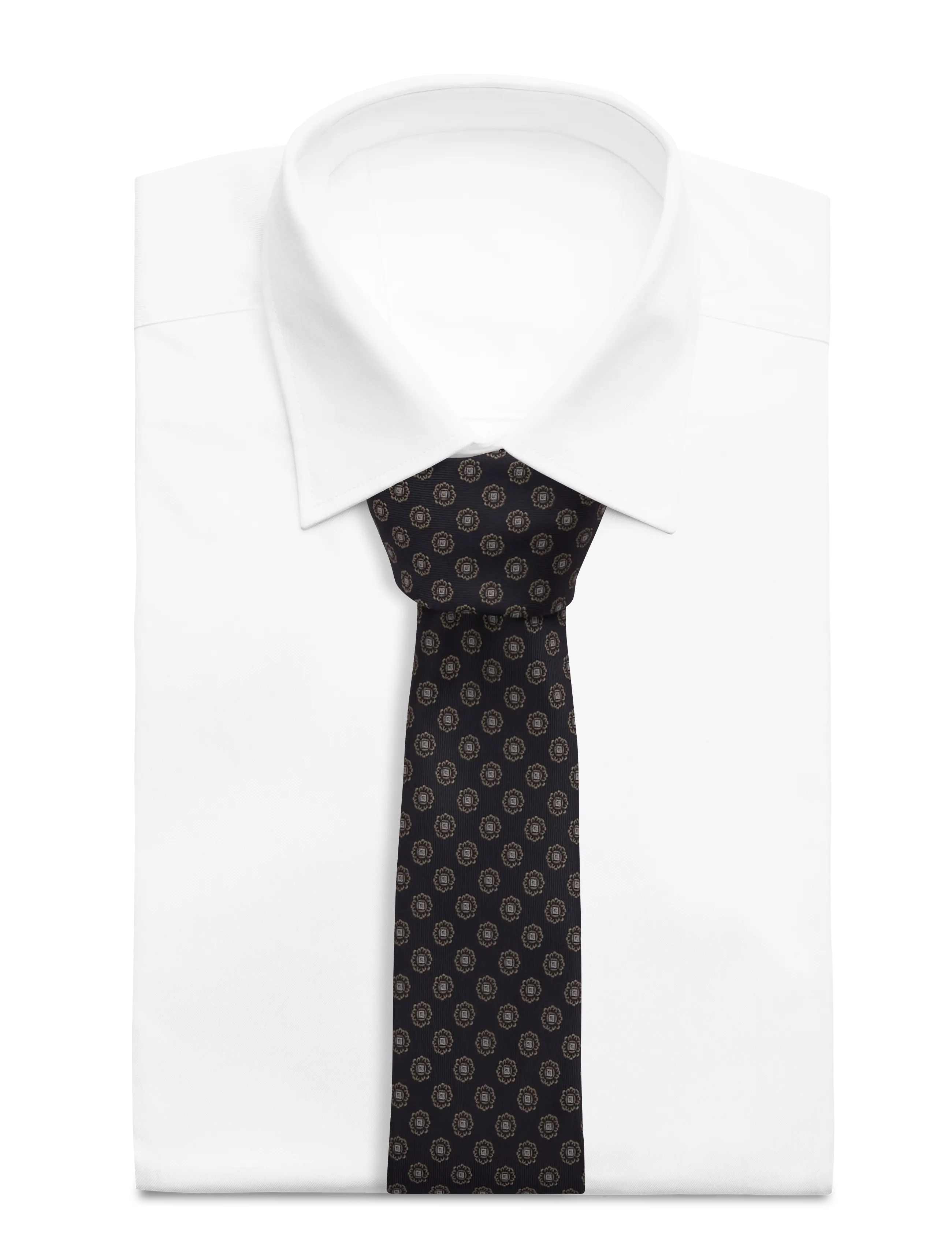 Lindbergh Black - Tie with pattern 7 cm - laveste priser - navy - 1
