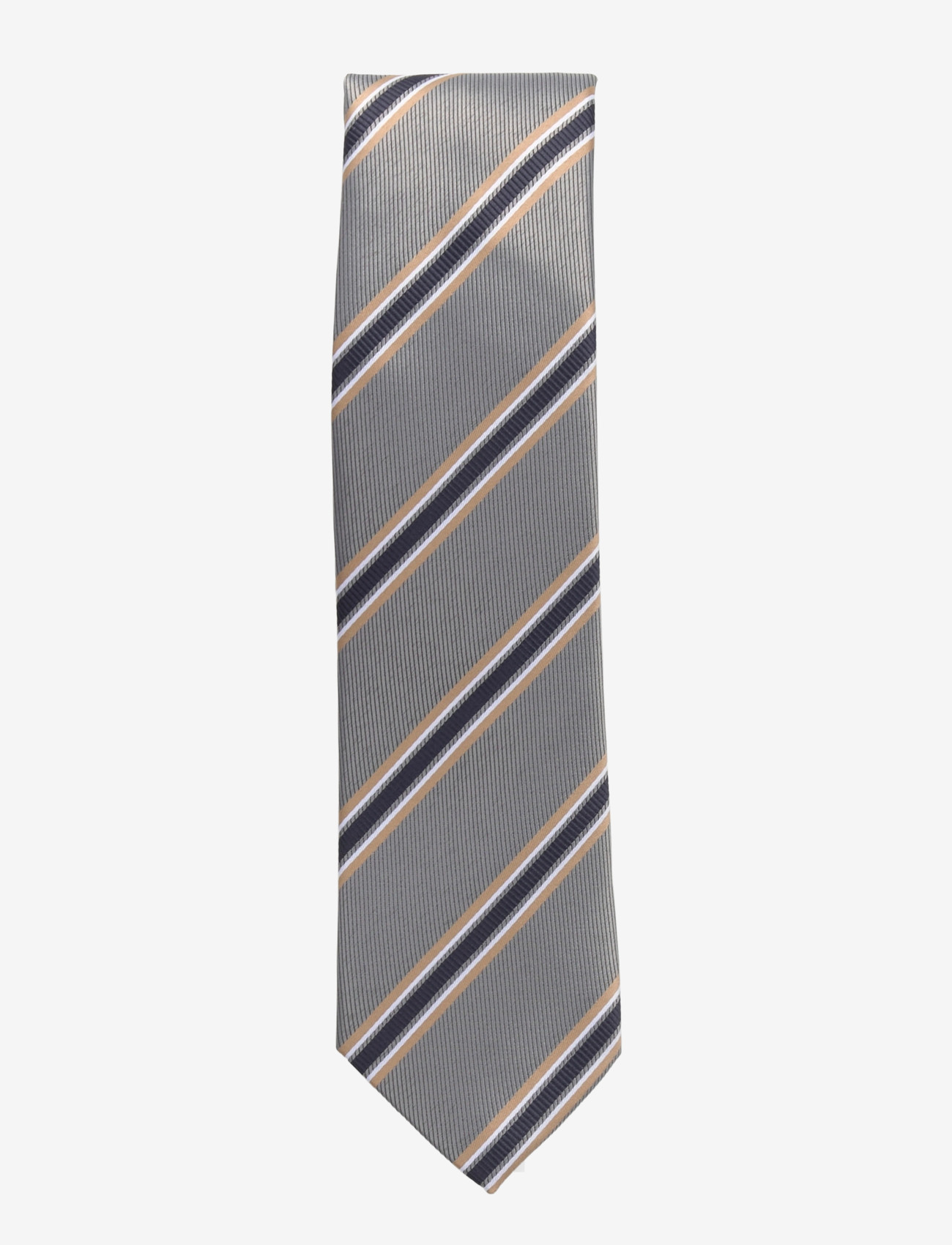 Lindbergh Black - Striped Tie 7 cm - slips - grey - 0