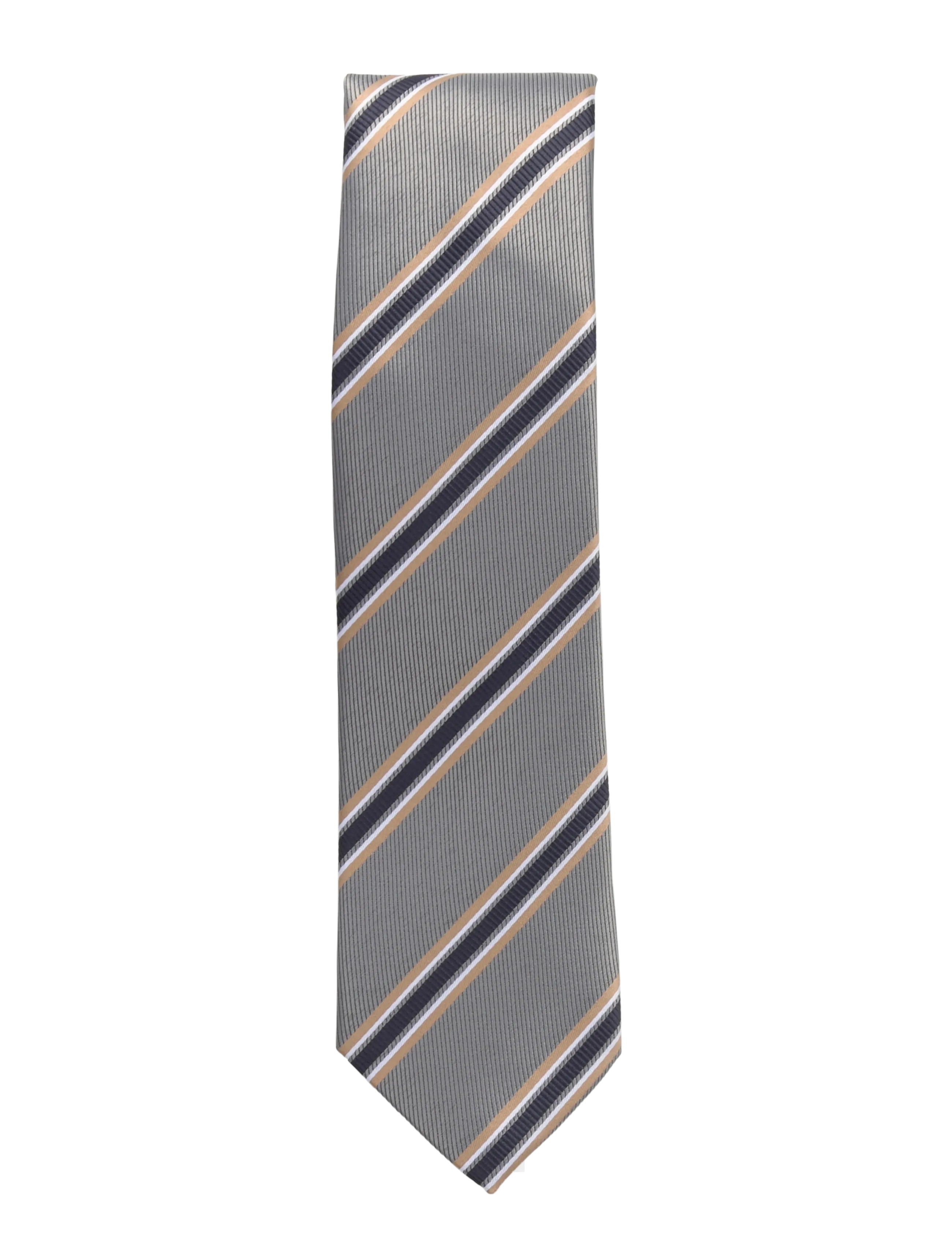 Lindbergh Black Striped Tie 7 cm - Festkleidung - GREY / grey