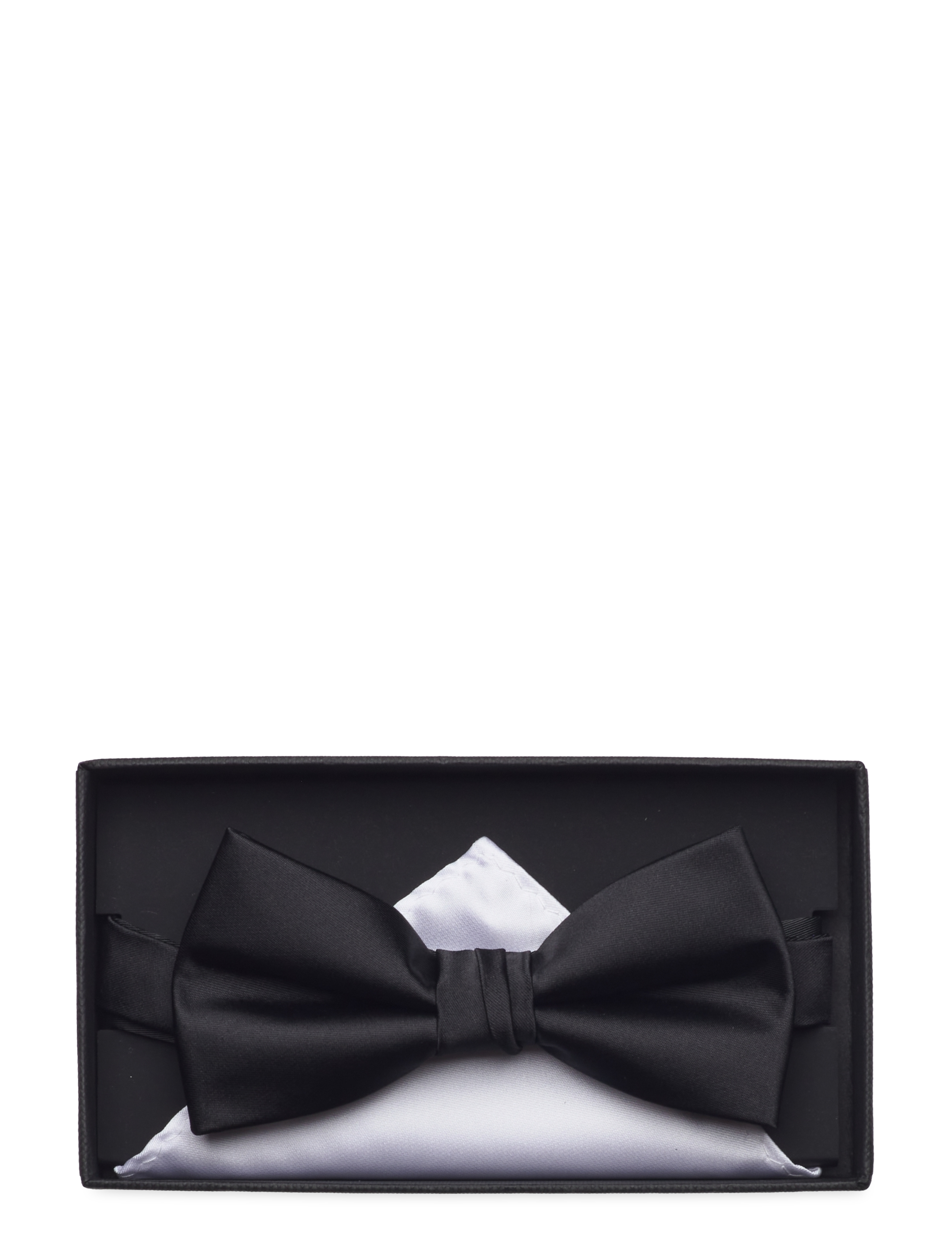 Lindbergh Black Polyester bow tie - Krawatten & Accessoires - BLACK / black