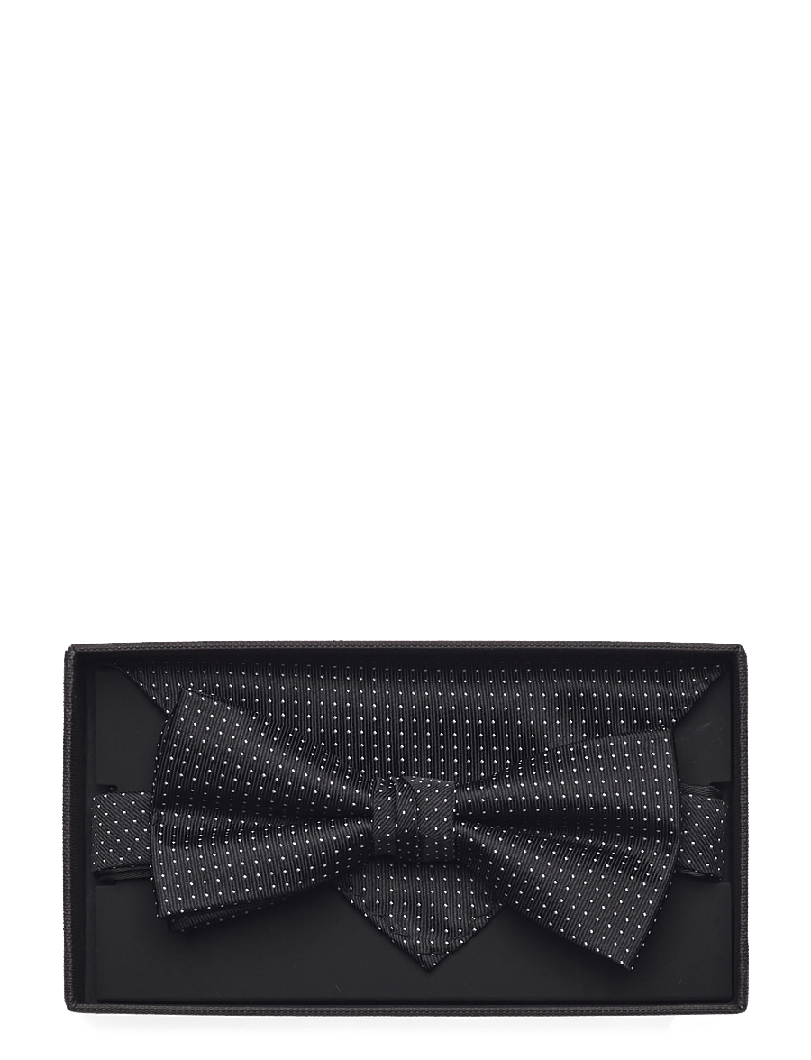Lindbergh Black - Polyester bow tie with dotsPolyester bow tie with dots - fliegen - black - 0