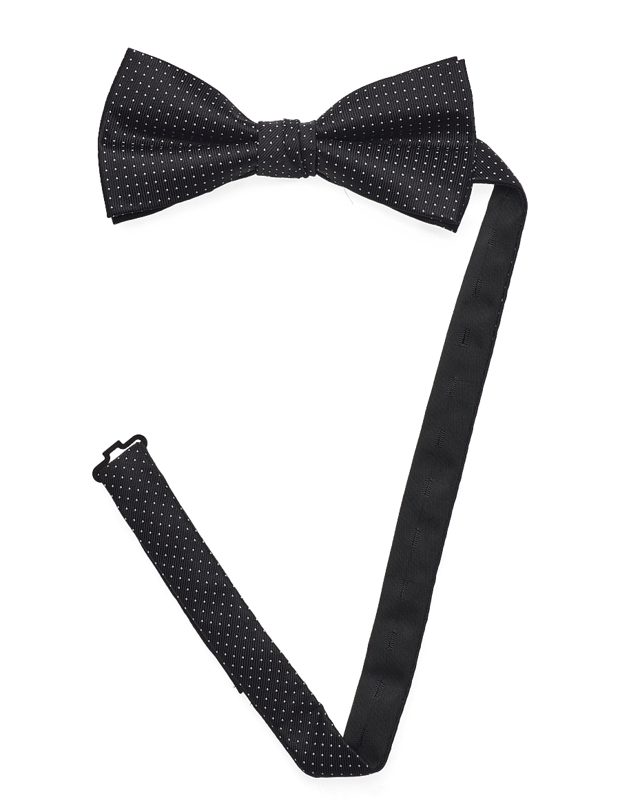 Lindbergh Black - Polyester bow tie with dotsPolyester bow tie with dots - fliegen - black - 3