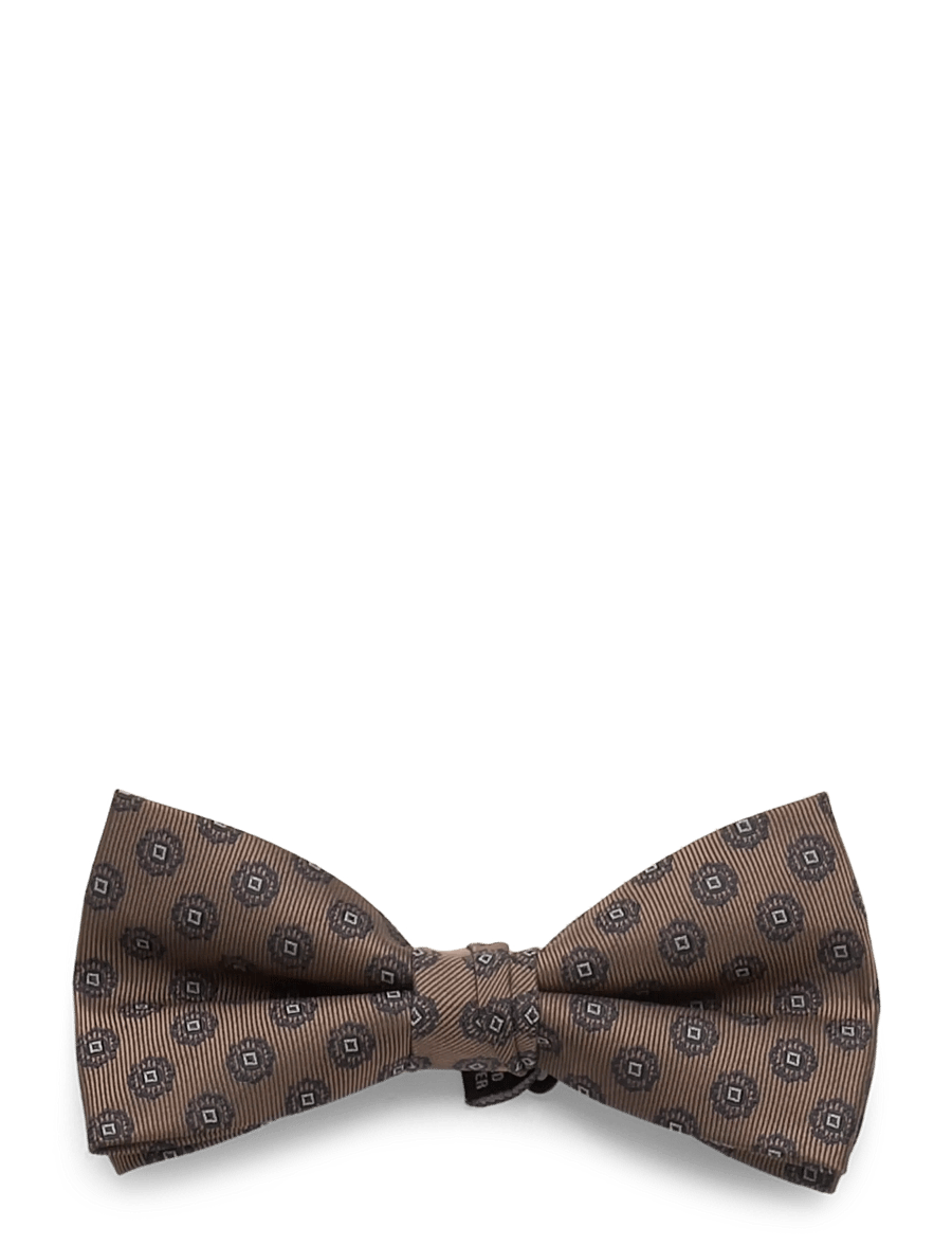 Lindbergh Black - Bow tie with pattern - bow ties - brown - 1