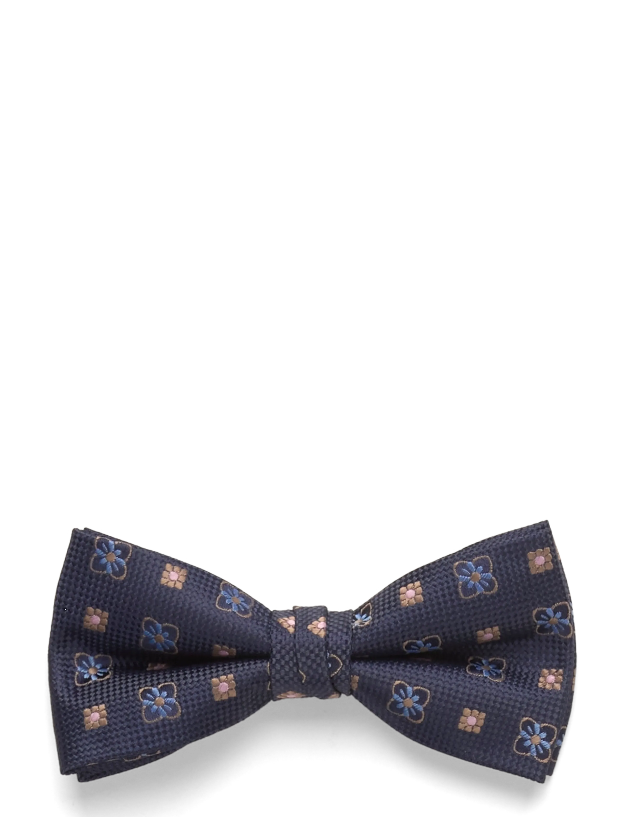 Lindbergh Black Flower pattern bow tie - Festkleidung - NAVY / navy