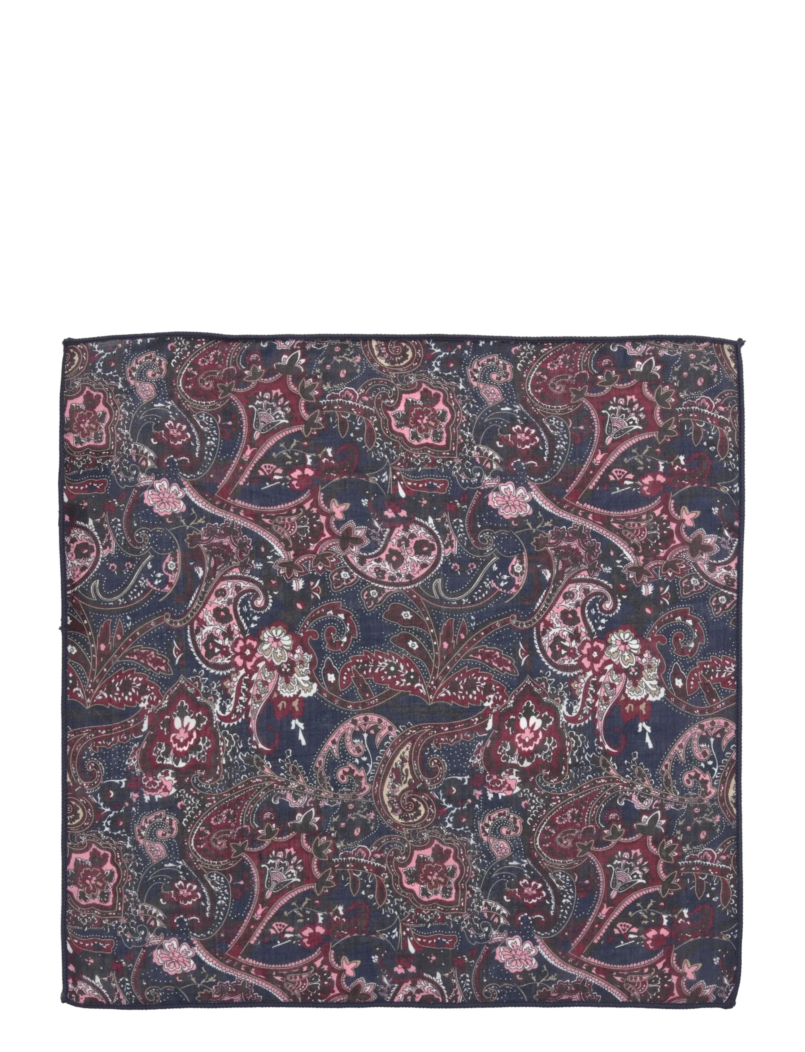 Lindbergh Black Hankie with paisley print - Slips & Accessories - NAVY / multi