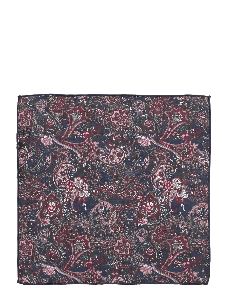Lindbergh Black - Hankie with paisley print - einstecktücher - navy - 0