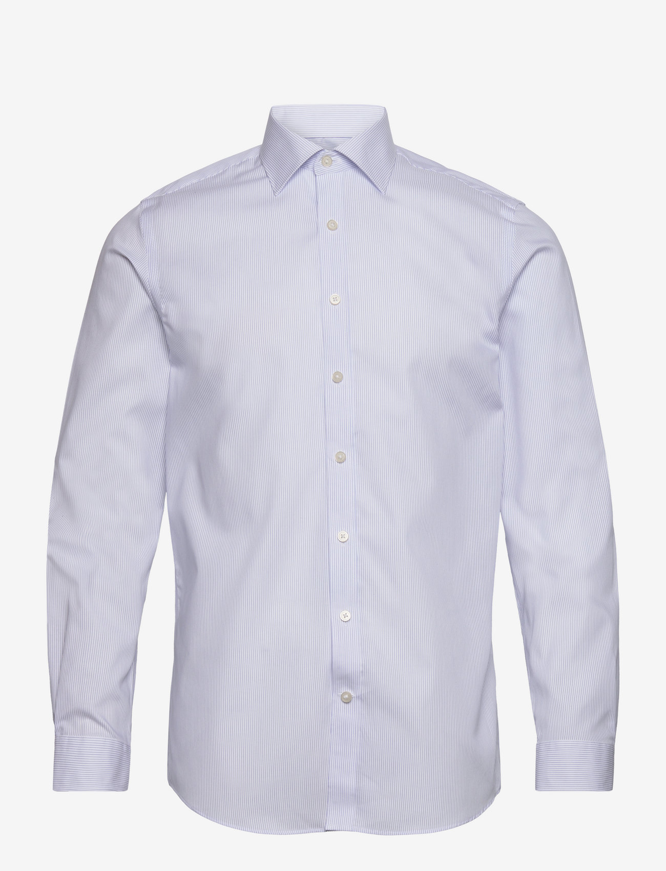 Lindbergh Black - Technical striped shirt L/S - business shirts - white - 0