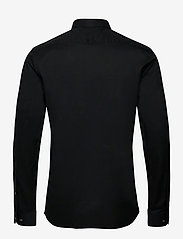Lindbergh Black - Plain fine twill shirt, WF LS - peruskauluspaidat - black - 1