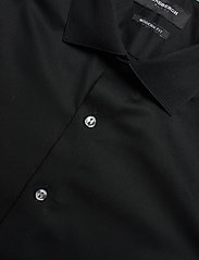 Lindbergh Black - Plain fine twill shirt, WF LS - basic shirts - black - 4