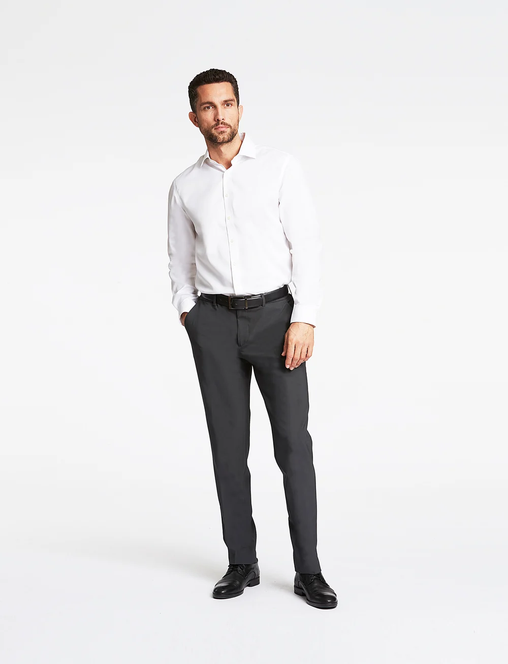 Lindbergh Black - Technical :Cut away collar, tailor - formal shirts - white - 0