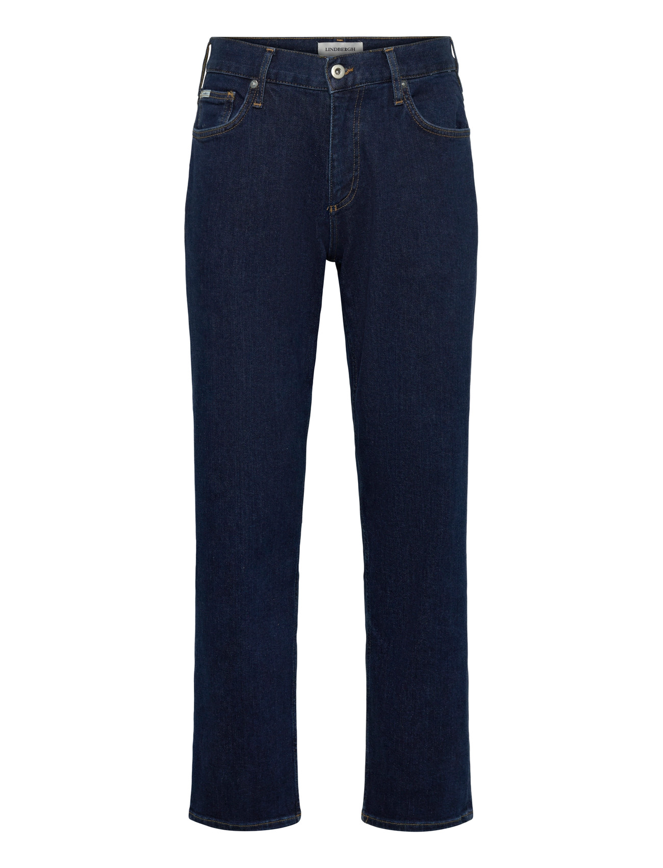 Lindbergh Mid Wash Indigo Loose Fit Jeans - Navy - 30 x 30 1