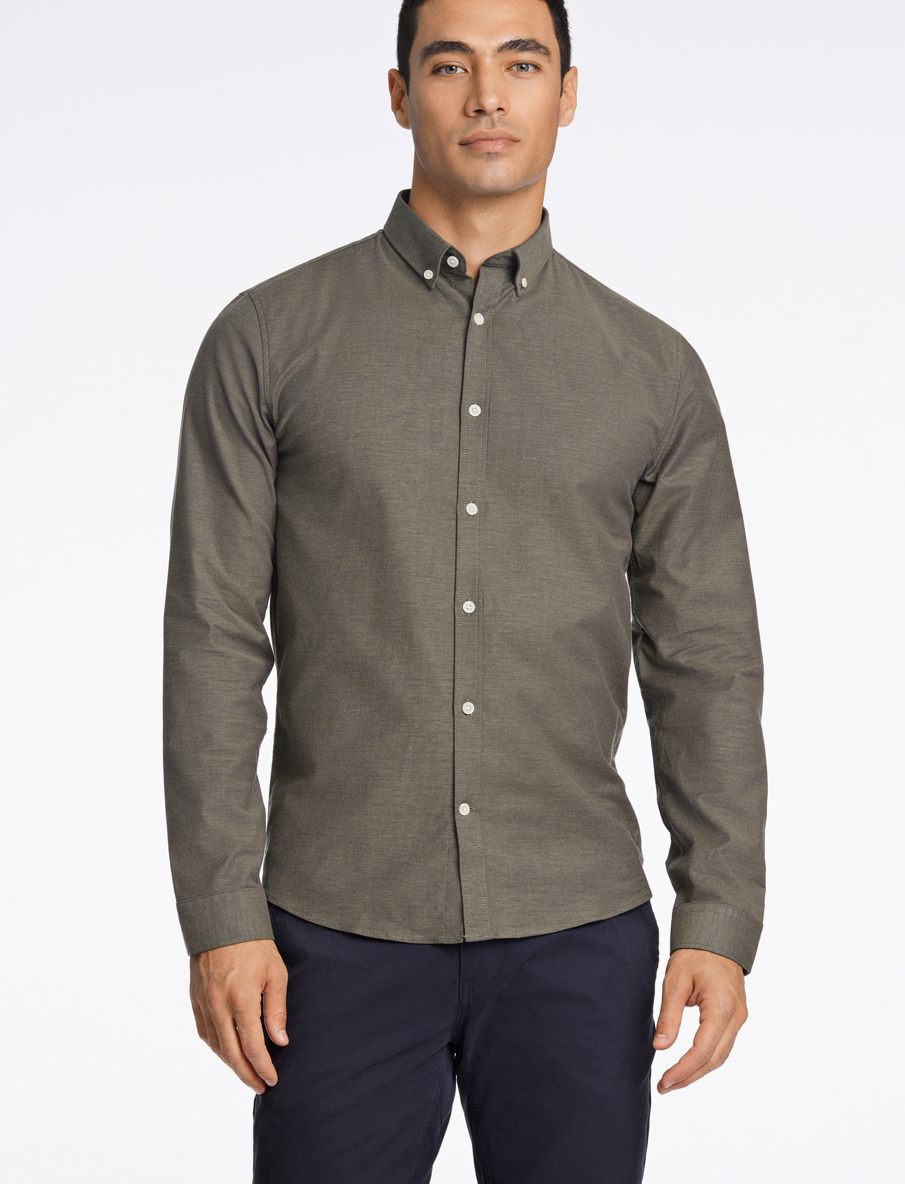 Lindbergh Yarn Dyed Oxford Superflex Shirt L/S - - XXL 1