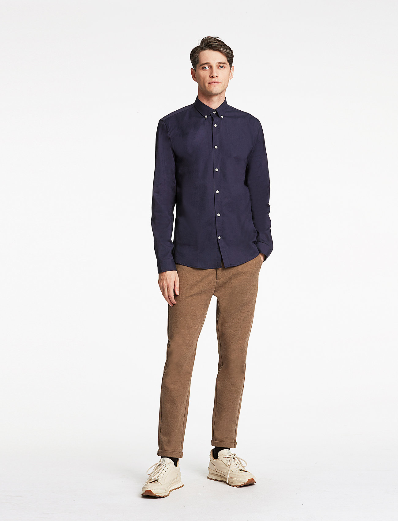 Lindbergh Yarn Dyed Oxford Superflex Shirt L/S - - XXL 2