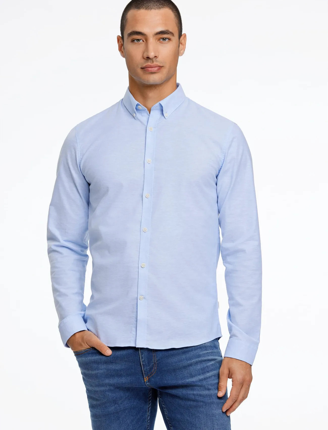 Lindbergh Yarn Dyed Oxford Superflex Shirt - - S 3