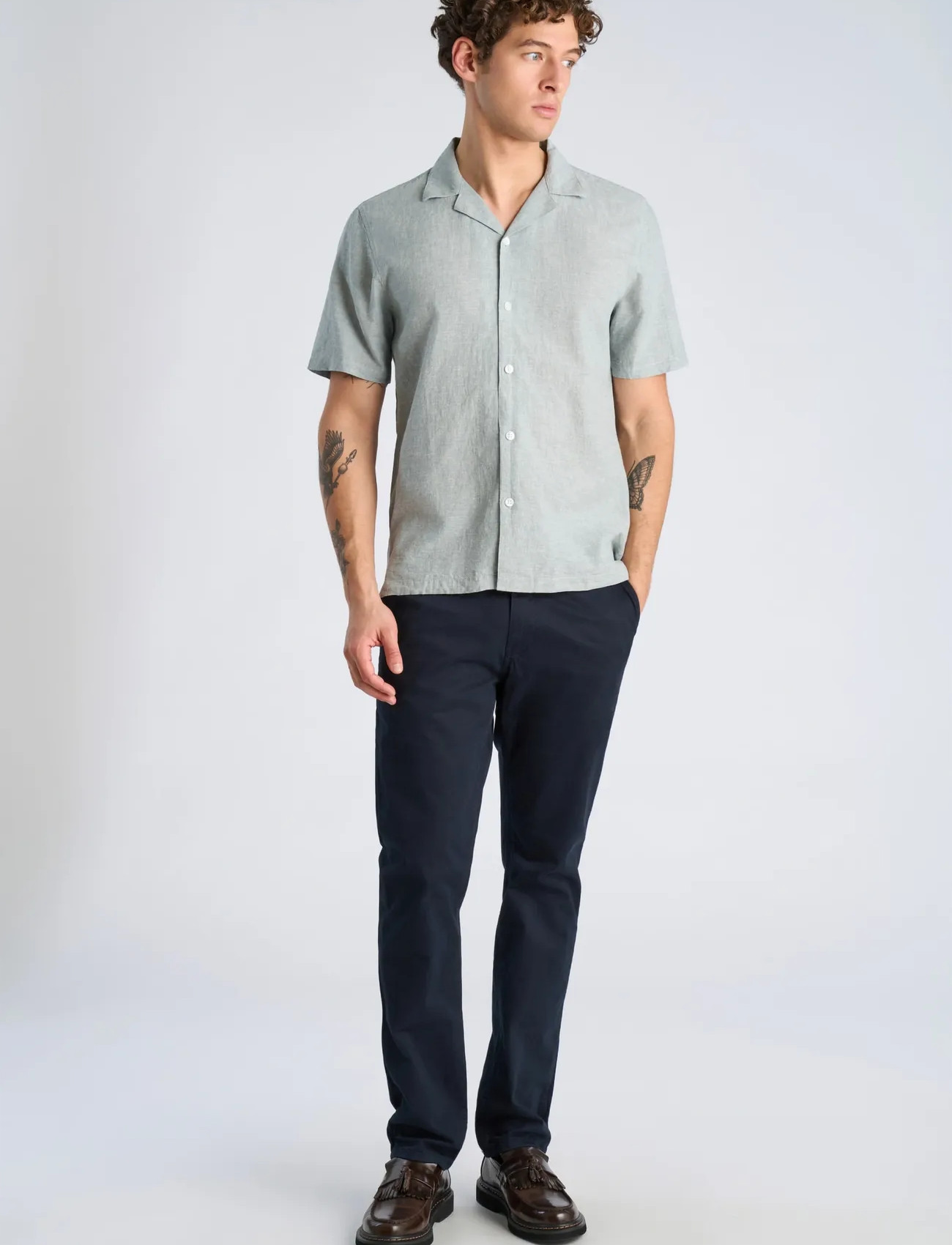 Lindbergh Casual Linen Blend Resort S/S - - S 7