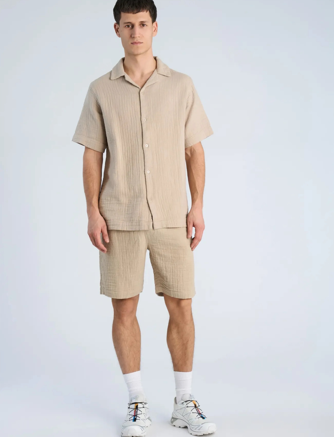 Lindbergh Cotton Muslin Resort Shirt S/S - - S 1