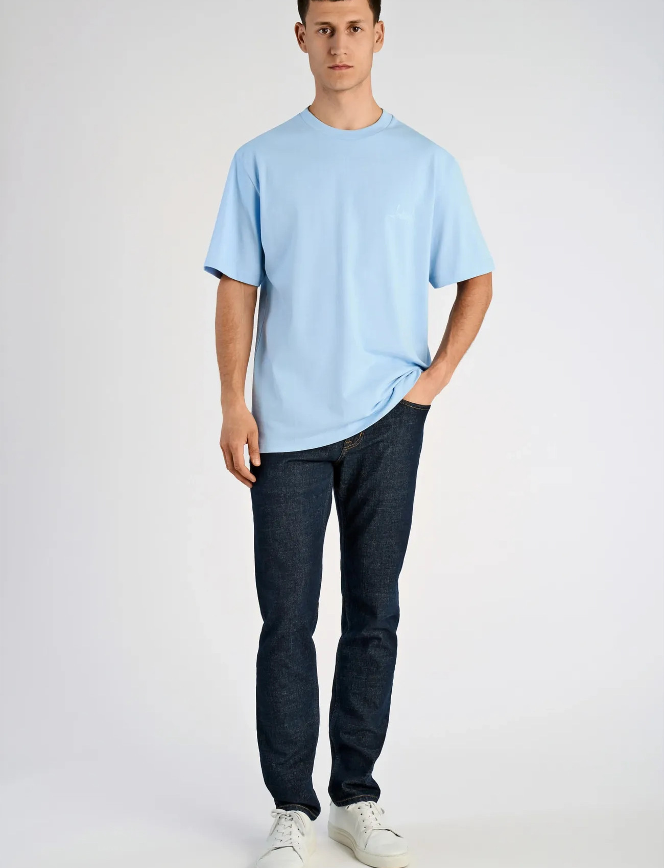 Lindbergh Oversized O-Neck Signature Tee S/S - Green - S 1