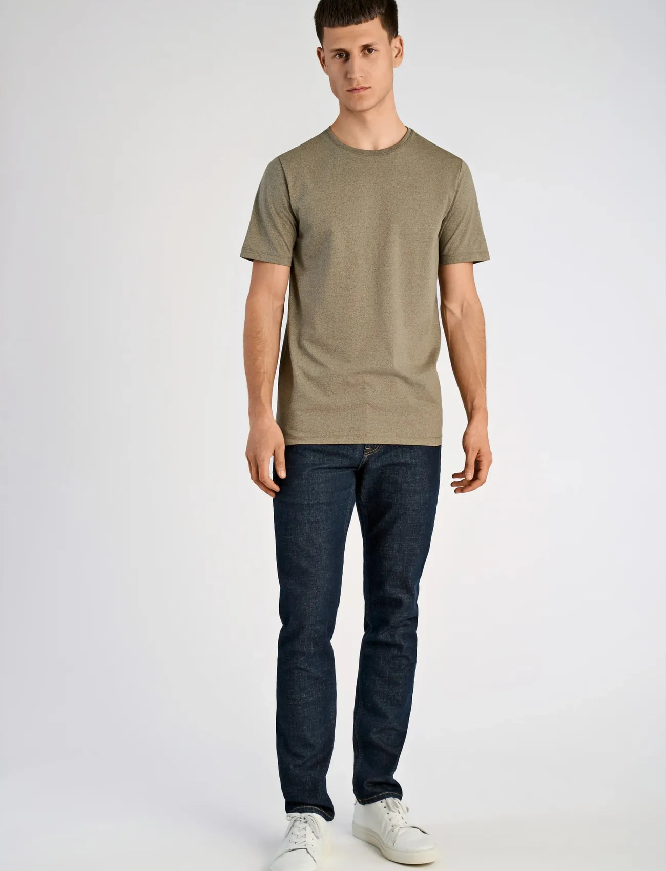 Lindbergh Mouliné O-Neck Tee S/S - - S 3