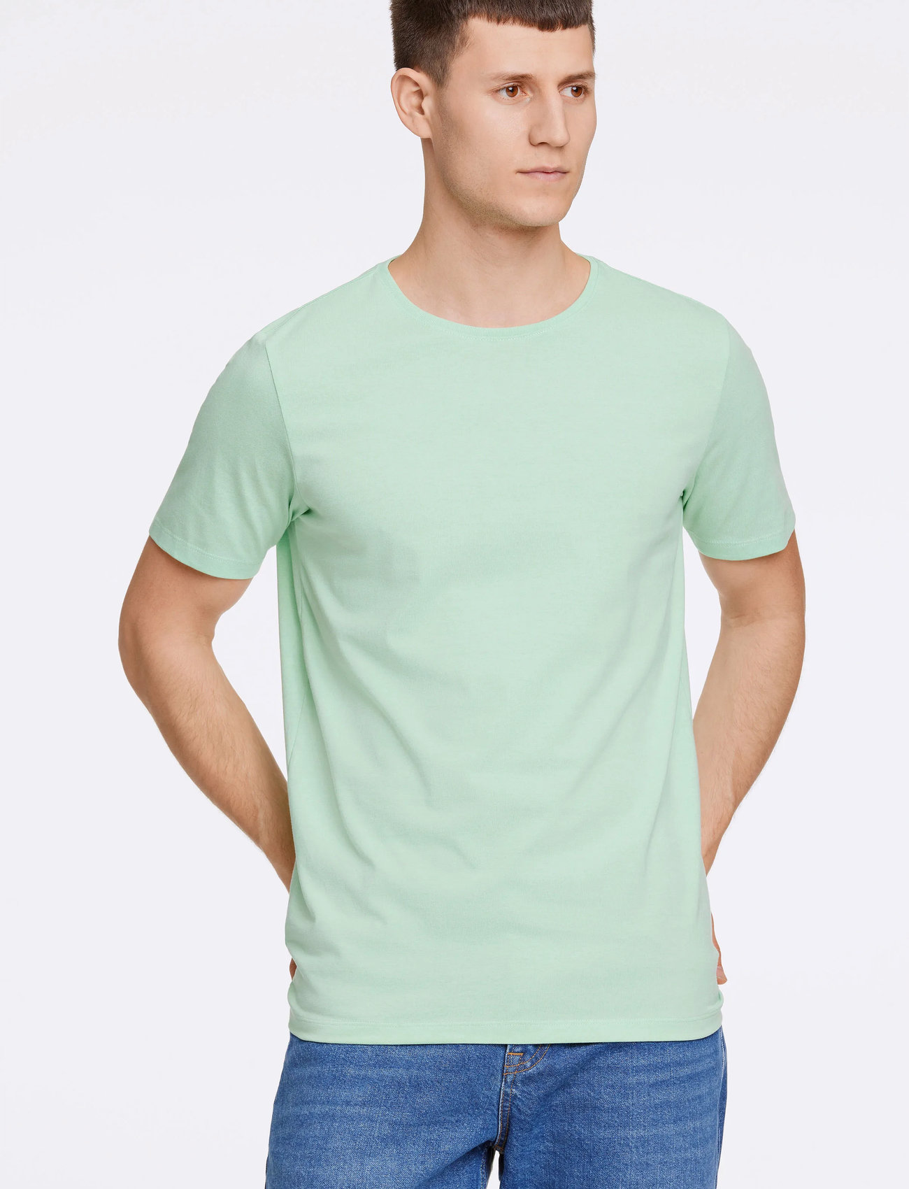 Lindbergh Mouliné O-Neck Tee S/S - - S 2