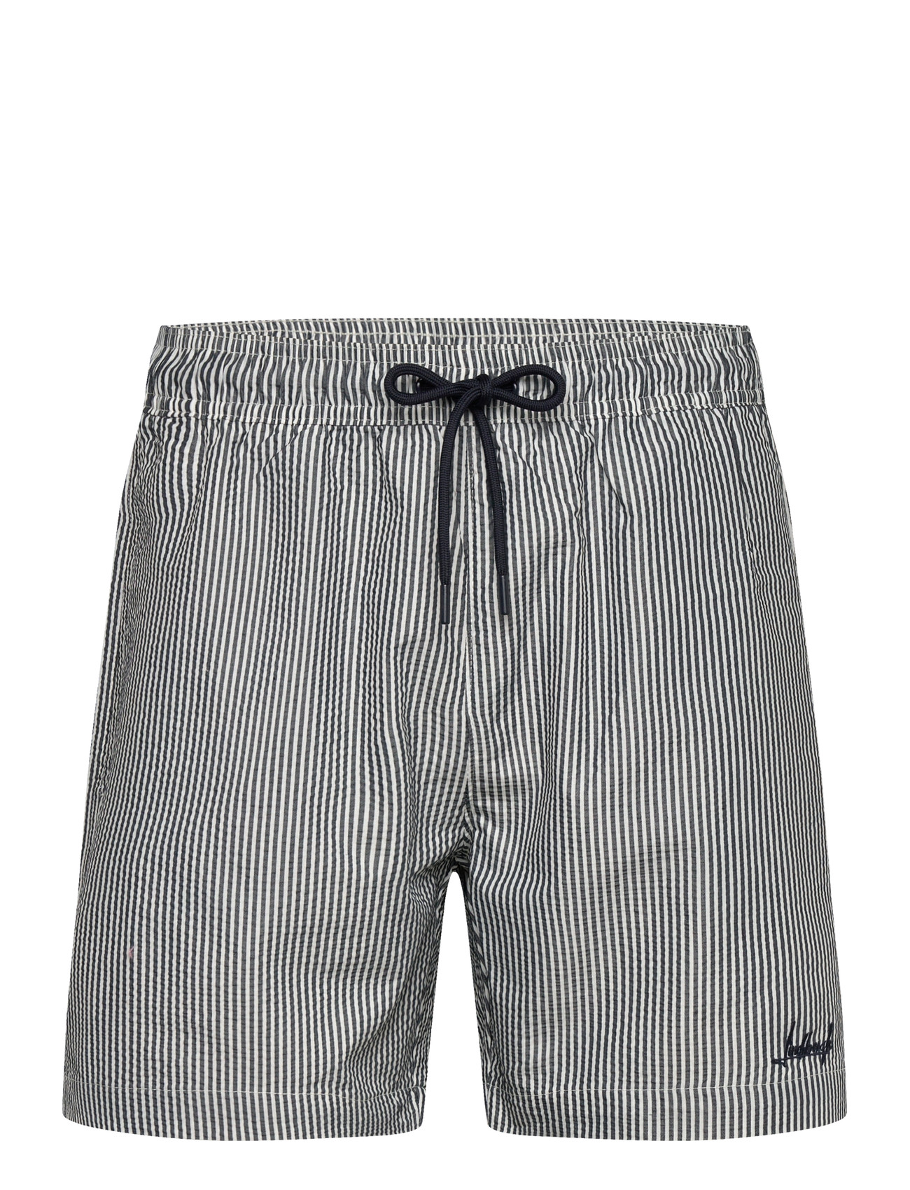 Lindbergh Striped Seersucker Swim Shorts - - S 2