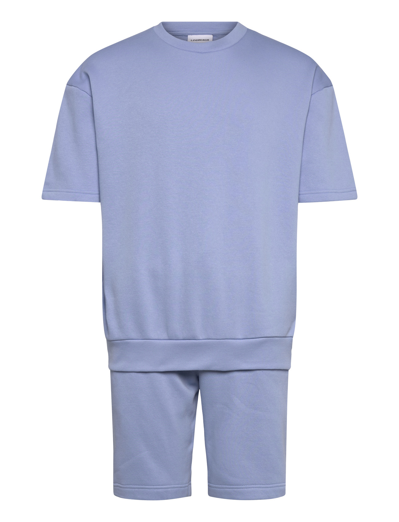 Lindbergh Oversized S/S Sweatshirt+Shorts - Navy - S 2