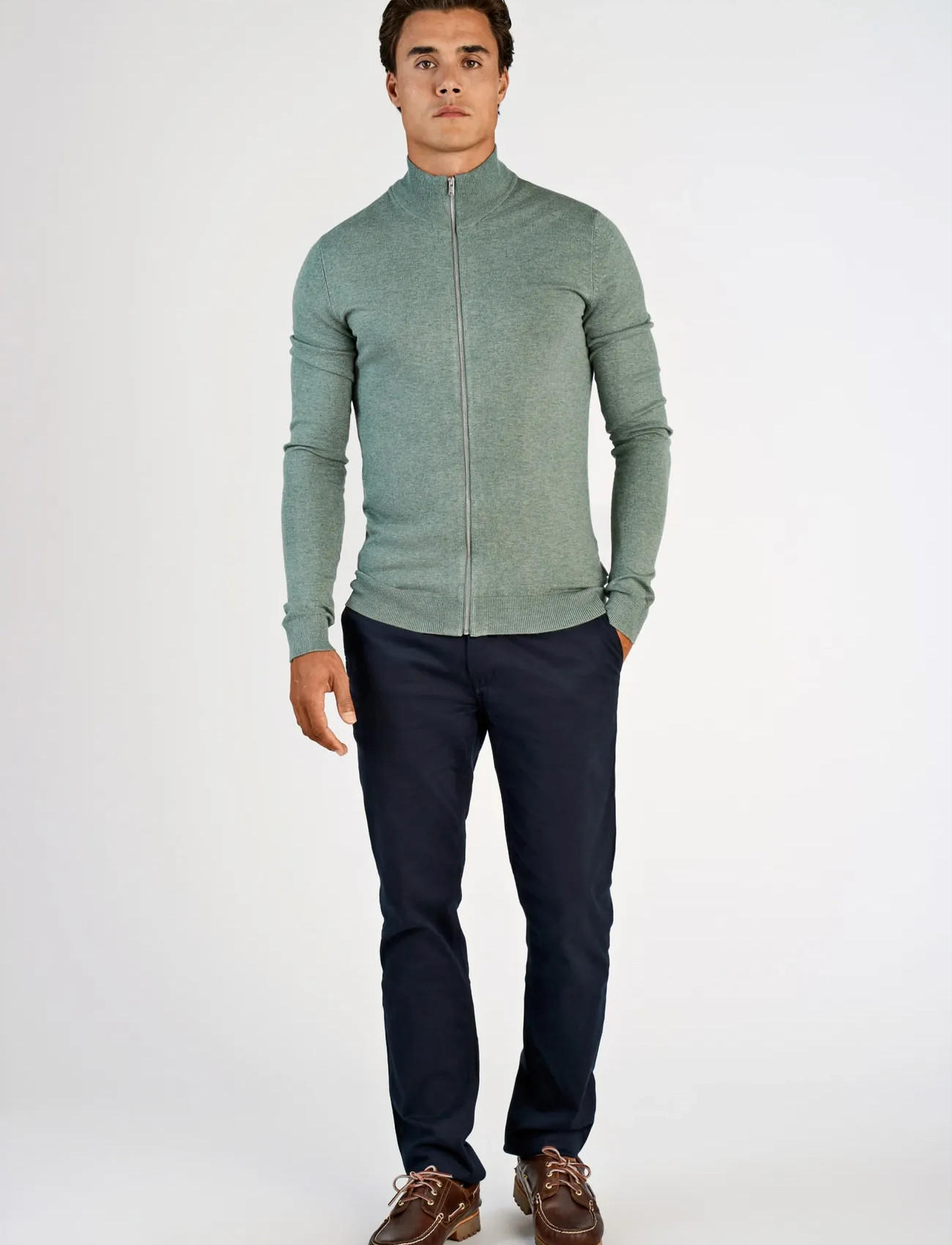 Lindbergh Ecovero L/S Zip Cardigan - - M 1