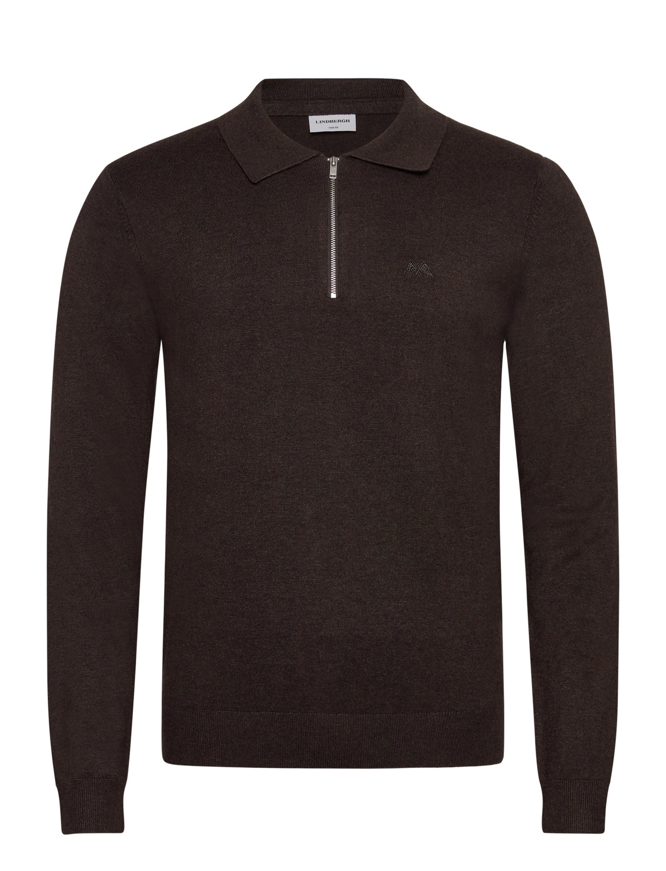 Lindbergh Ecovero L/S Zip Polo - - S 2