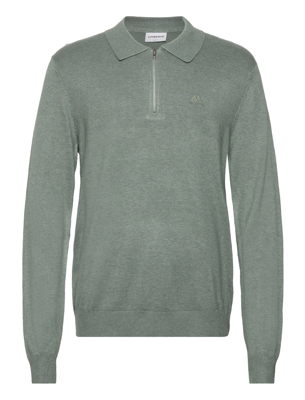 Lindbergh Ecovero L/S Zip Polo - - S 1