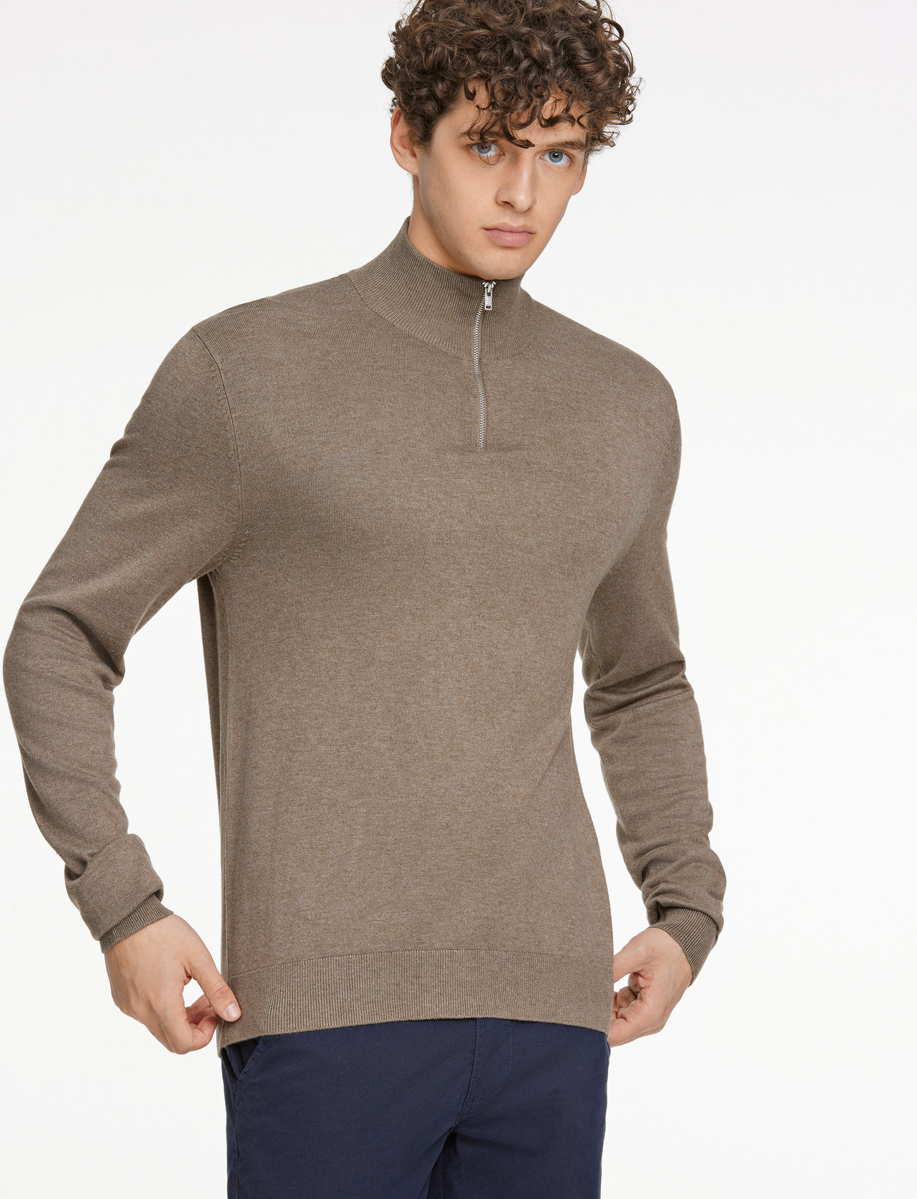 Lindbergh Ecovero Half Zip L/S Knit - - S 2