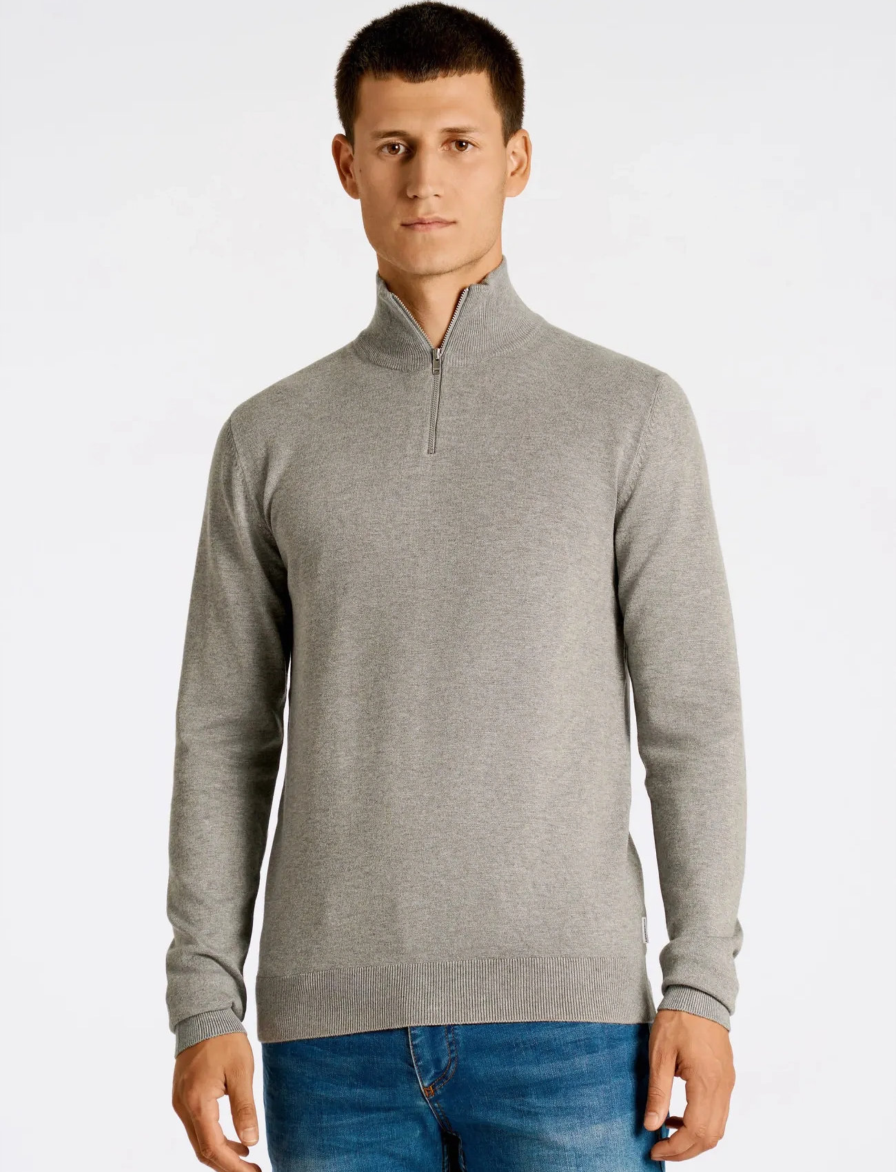 Lindbergh Ecovero Half Zip L/S Knit - - S 2