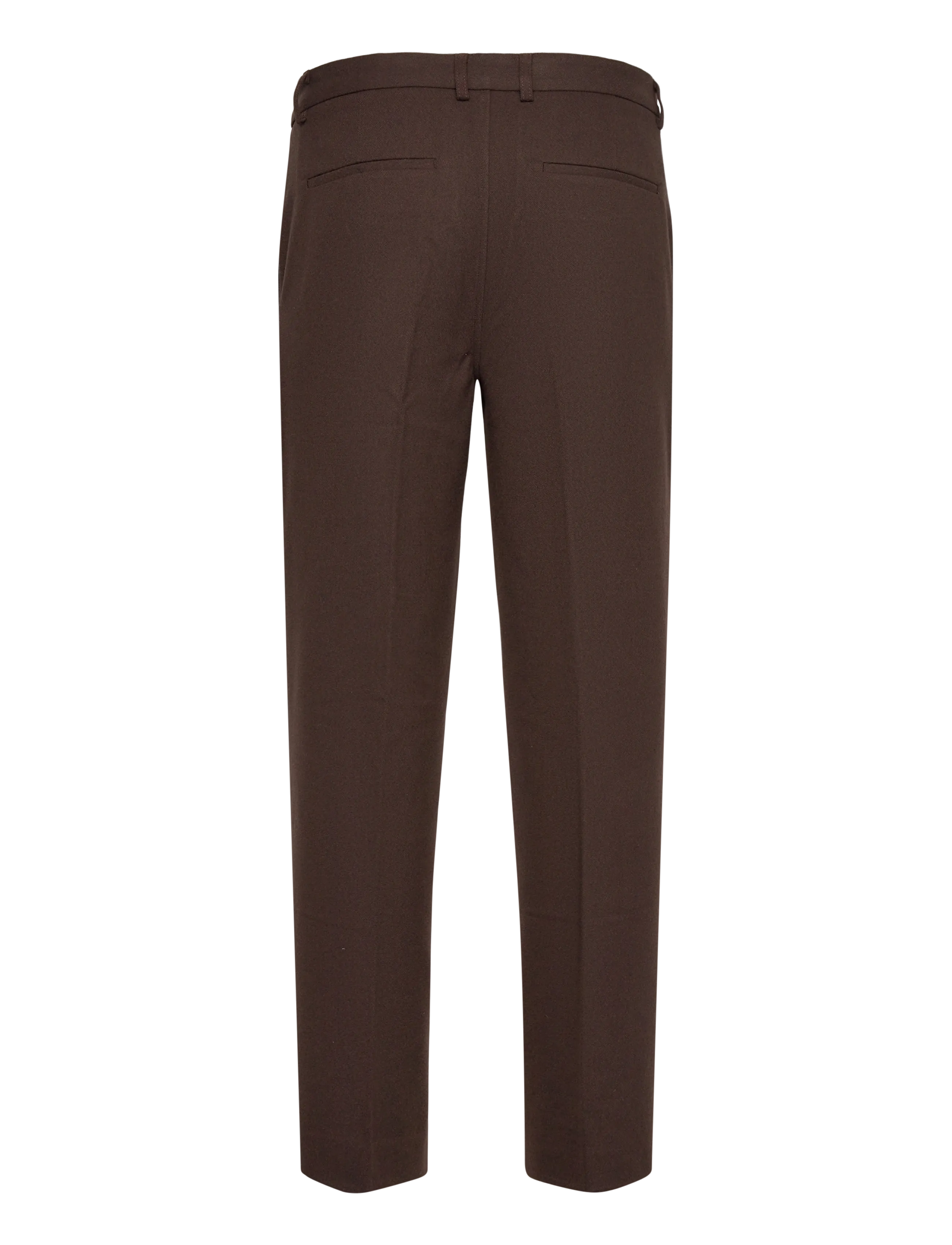 Lindbergh - Superflex brushed melange pants - dressbukser - brown mel - 1