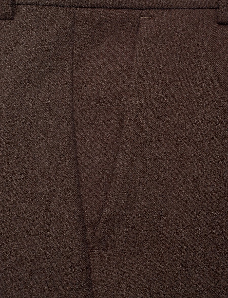 Lindbergh - Superflex brushed melange pants - dressbukser - brown mel - 2