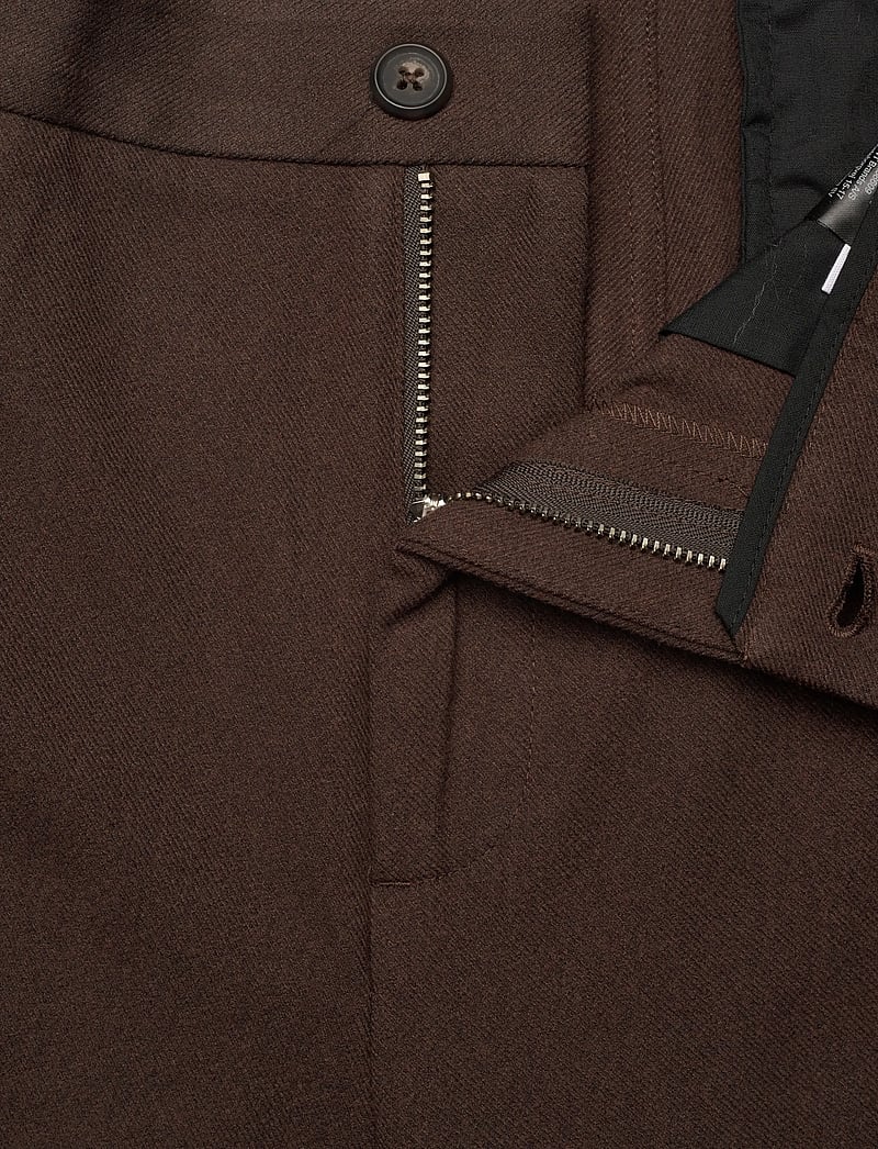 Lindbergh - Superflex brushed melange pants - dressbukser - brown mel - 3