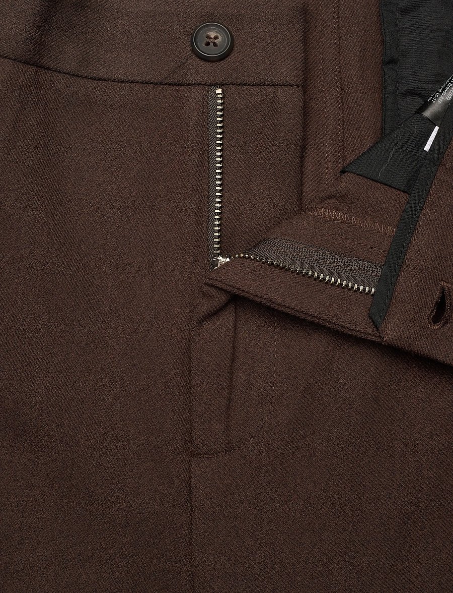 Lindbergh - Superflex brushed melange pants - dressbukser - brown mel - 3