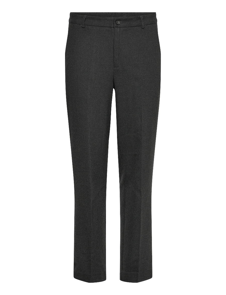 Lindbergh - Superflex brushed melange pants - habitbukser - dk grey mel - 1