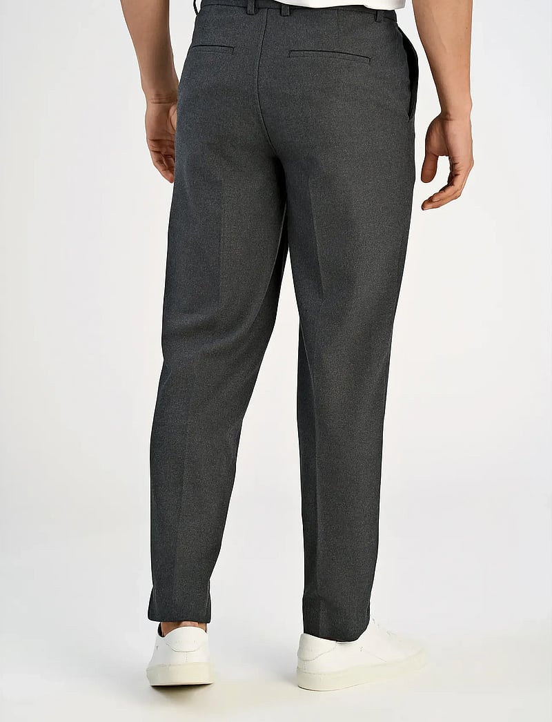 Lindbergh - Superflex brushed melange pants - kostymbyxor - dk grey mel - 3