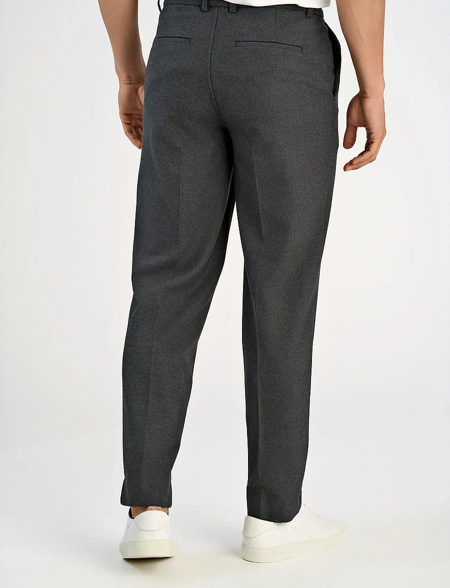 Lindbergh - Superflex brushed melange pants - habitbukser - dk grey mel - 3