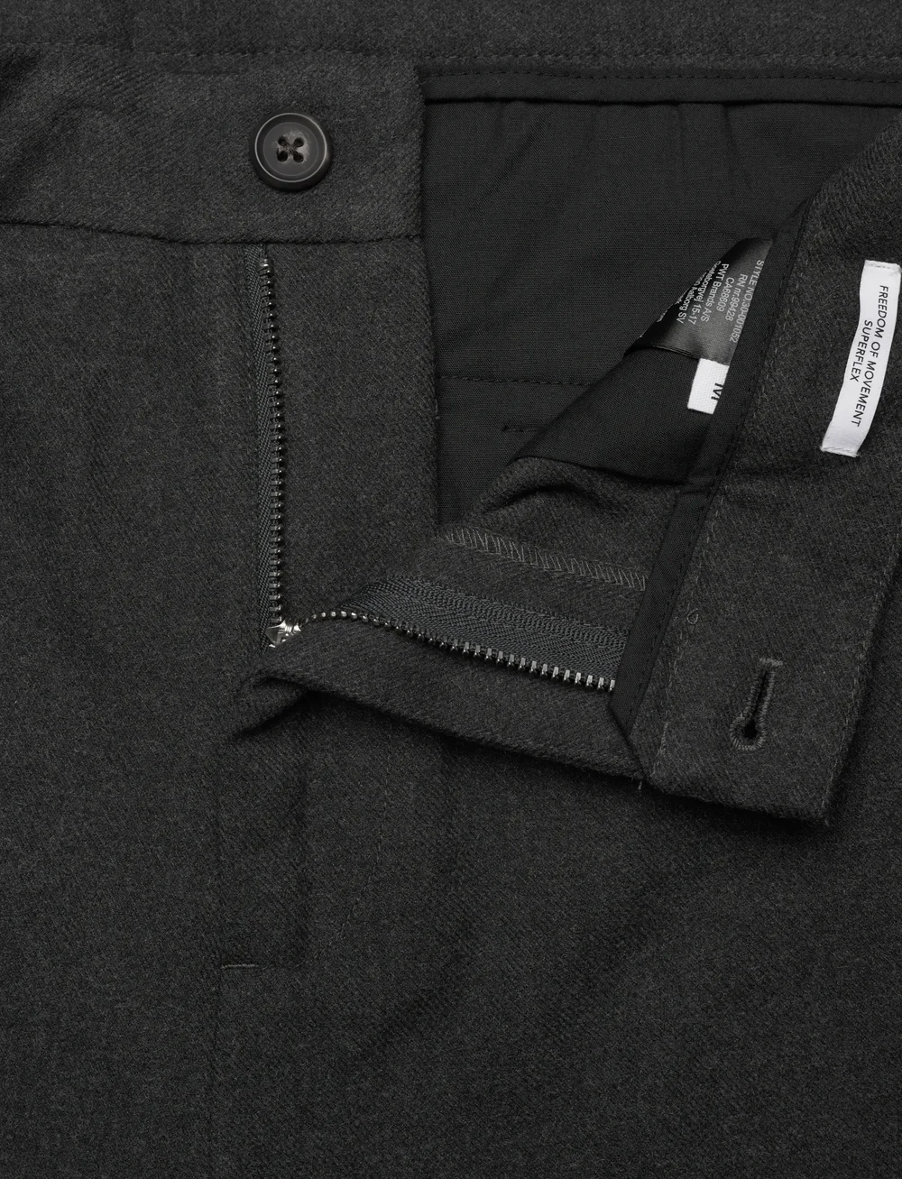 Lindbergh - Superflex brushed melange pants - kostymbyxor - dk grey mel - 3