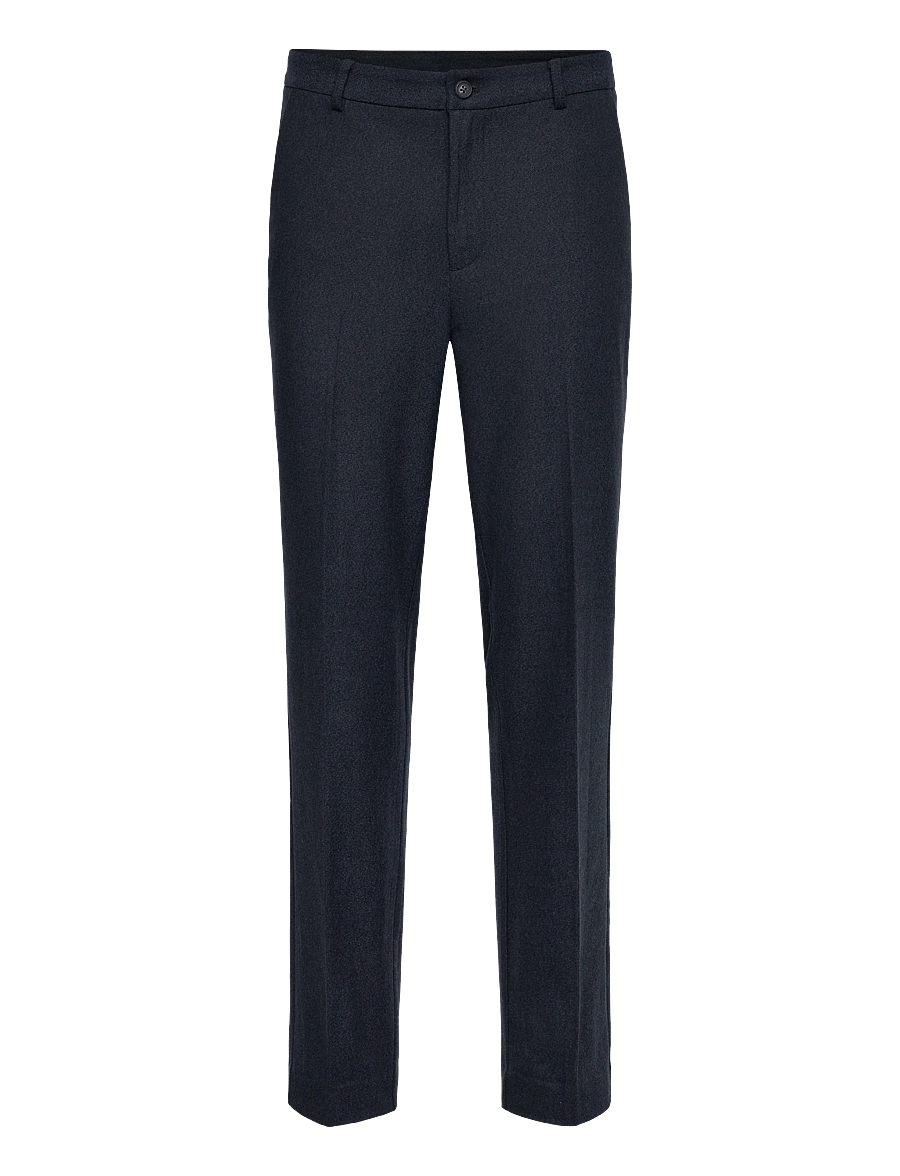 Lindbergh - Superflex brushed melange pants - dressbukser - navy mel - 0
