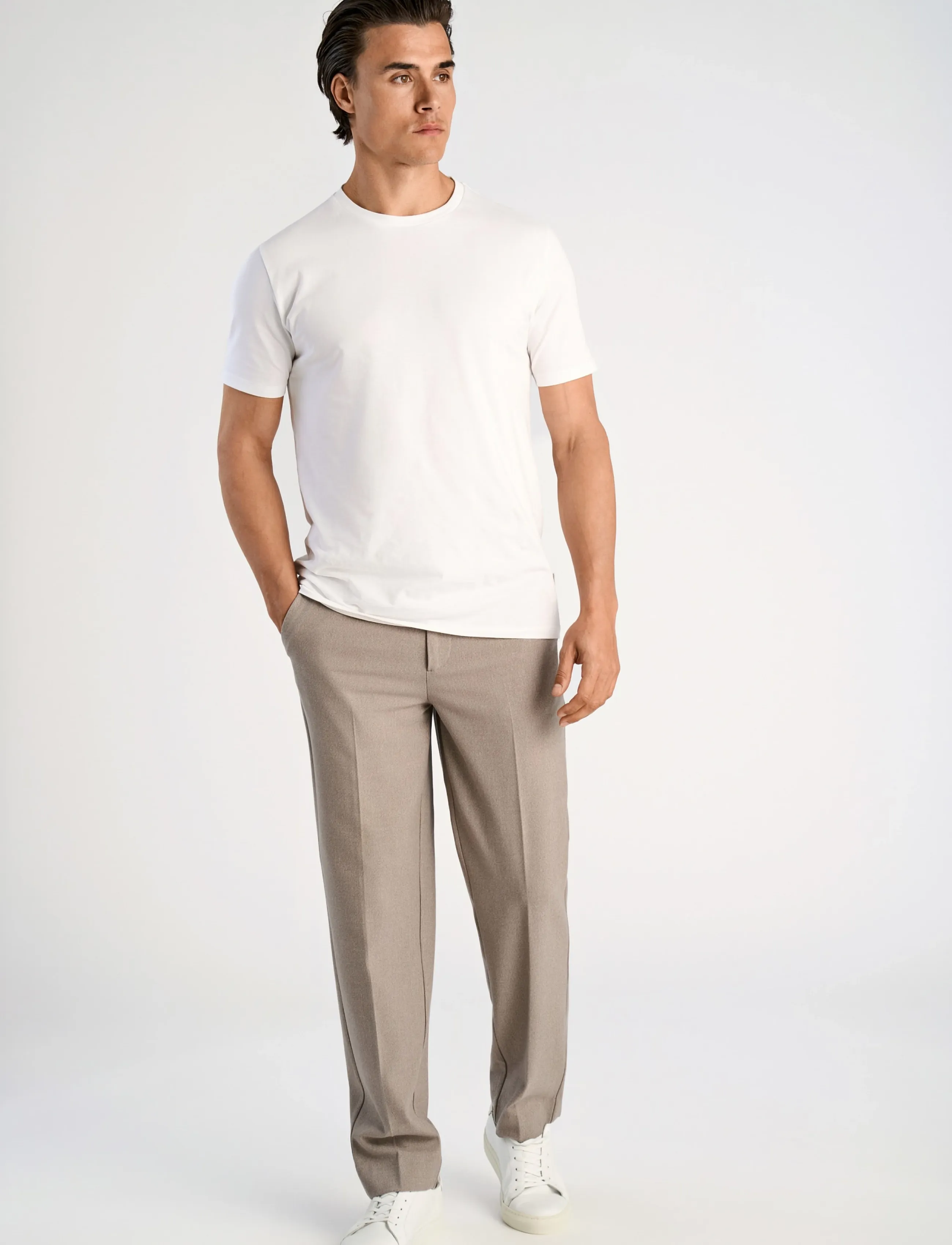 Lindbergh Superflex Brushed Melange Pants casual byxor herr – bild 2