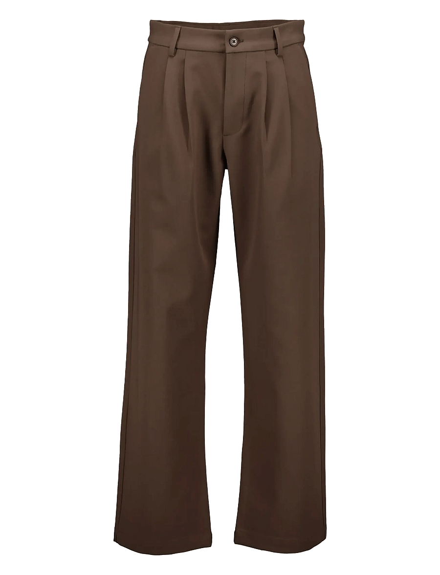 Lindbergh - Superflex double pleated pants - kostymbyxor - brown - 1