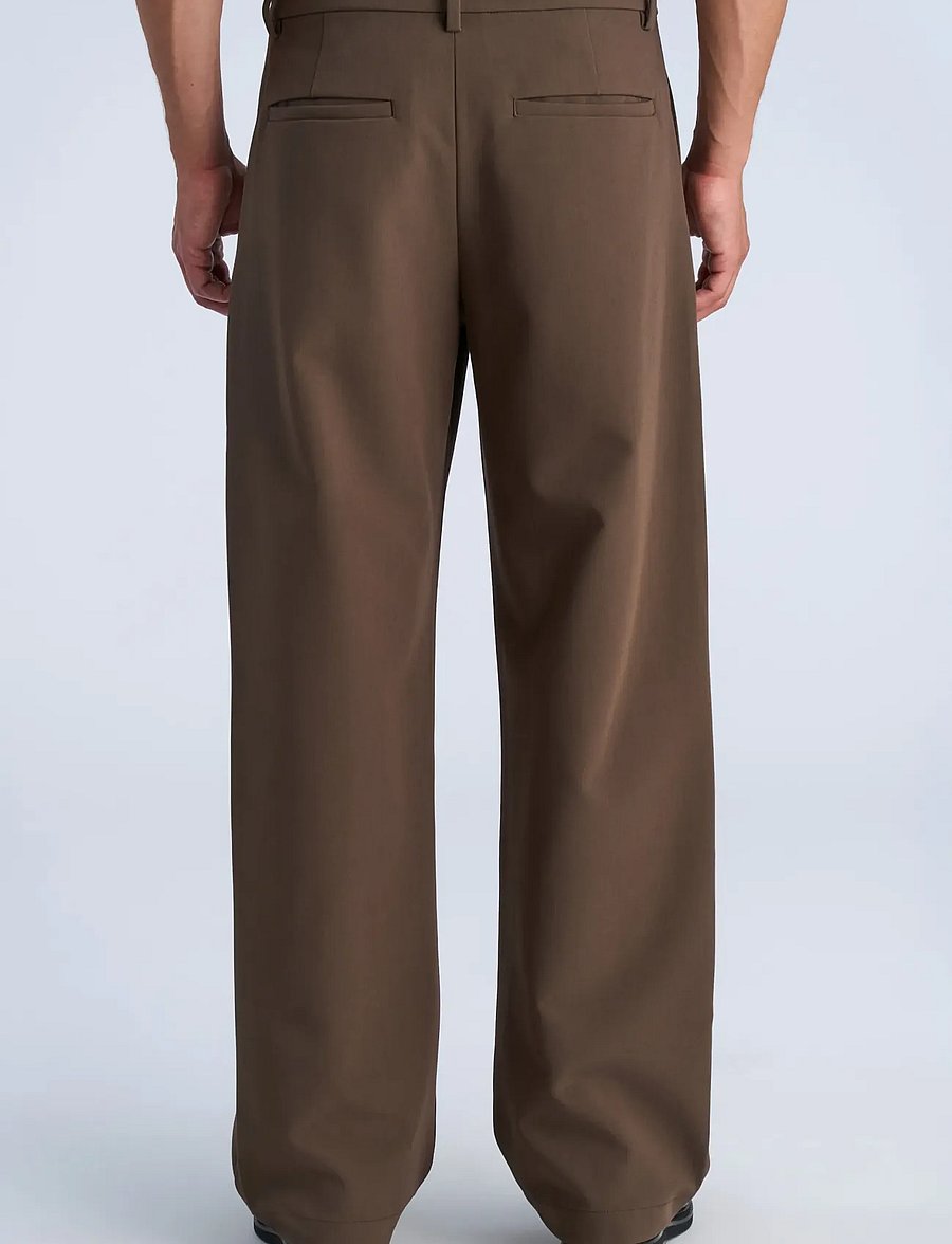 Lindbergh - Superflex double pleated pants - kostymbyxor - brown - 4