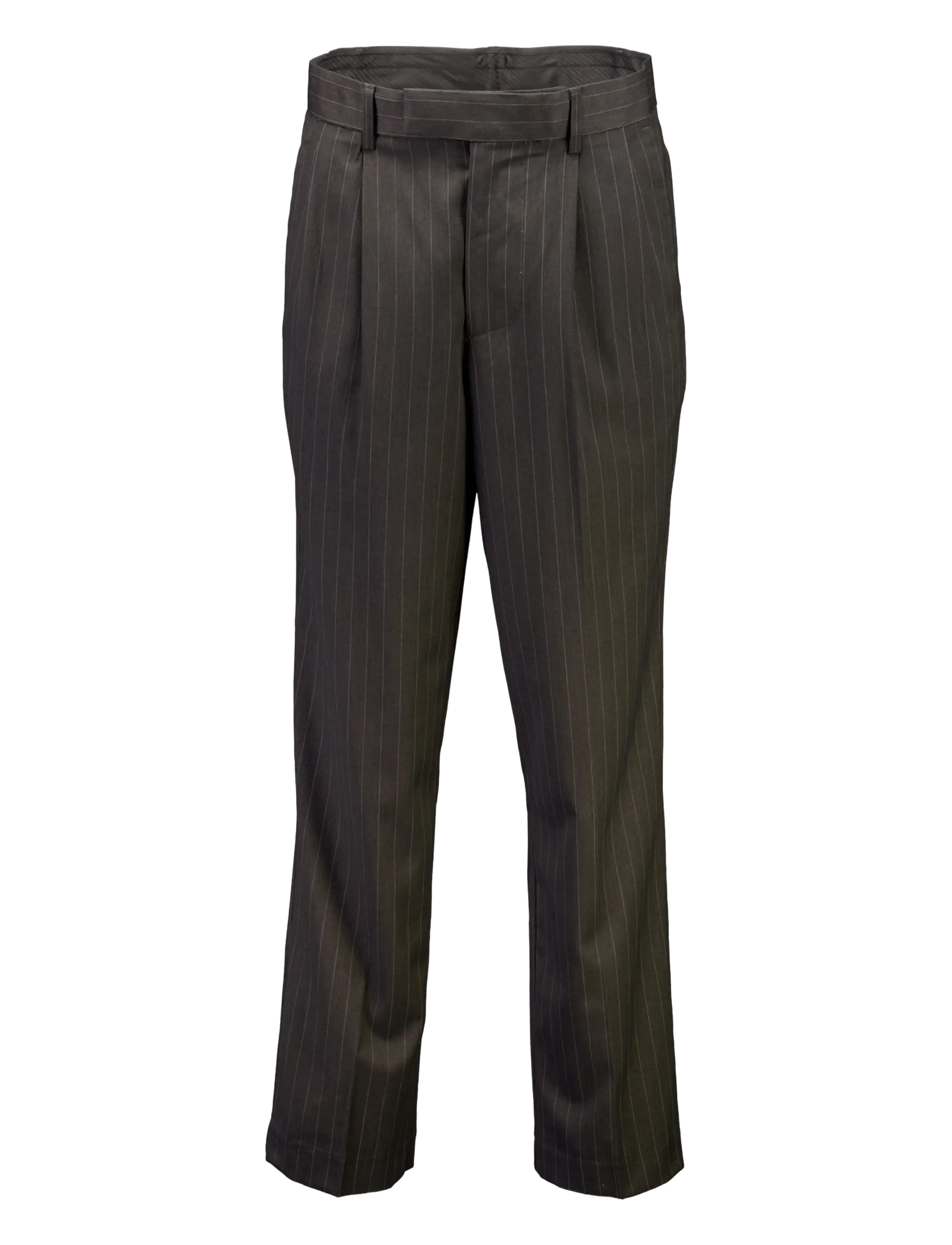 Lindbergh - Striped pleated wide fit pants - suit trousers - dk grey mel - 2