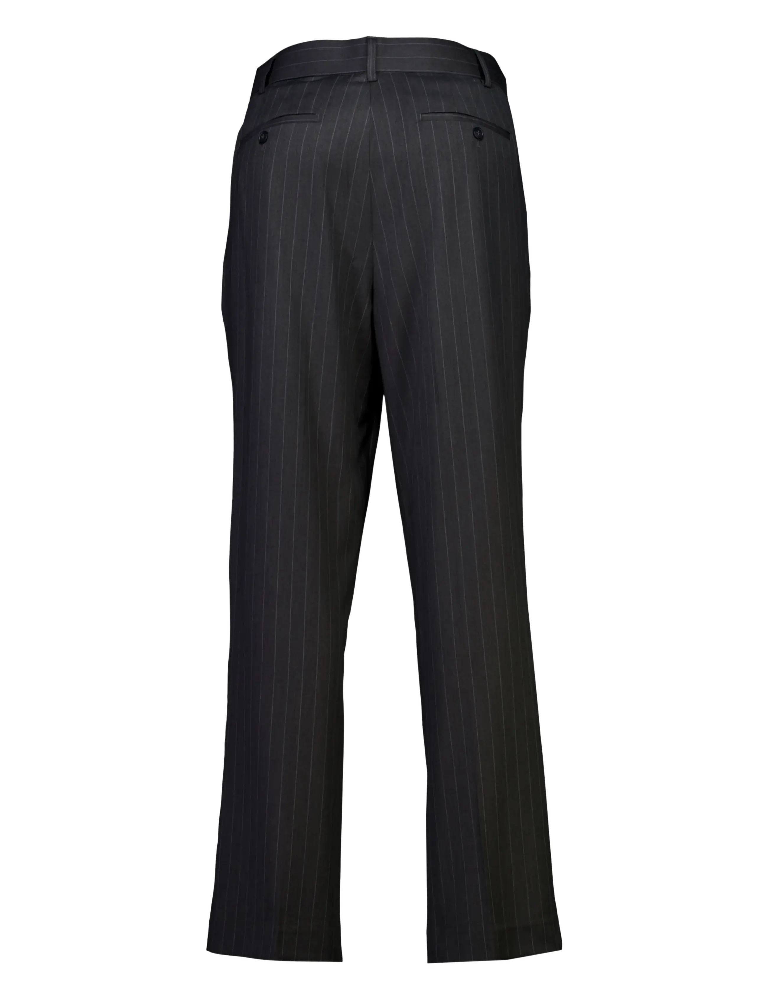 Lindbergh - Striped pleated wide fit pants - suit trousers - dk grey mel - 3