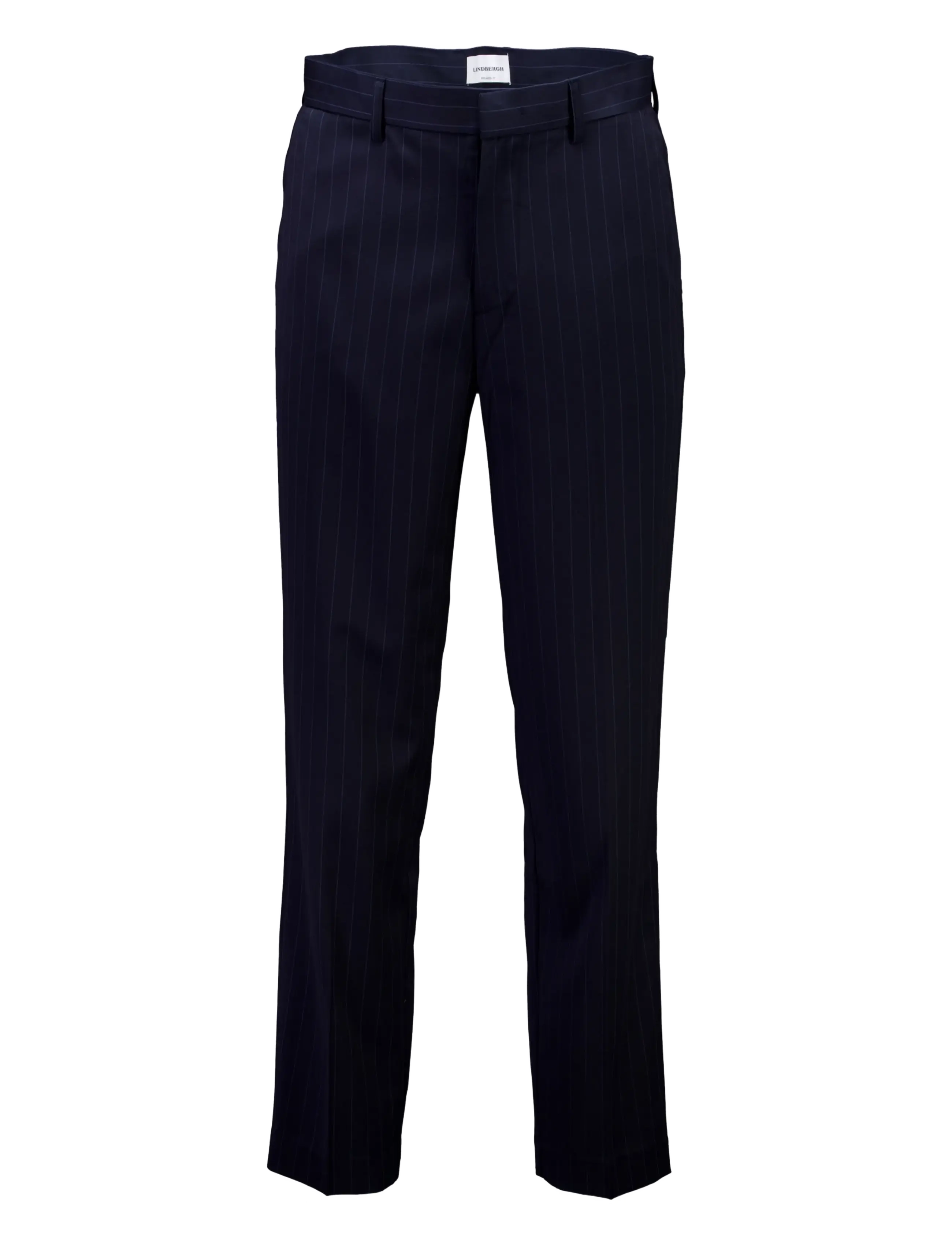 Lindbergh Striped pleated wide fit pants - Suit trousers - NAVY / navy
