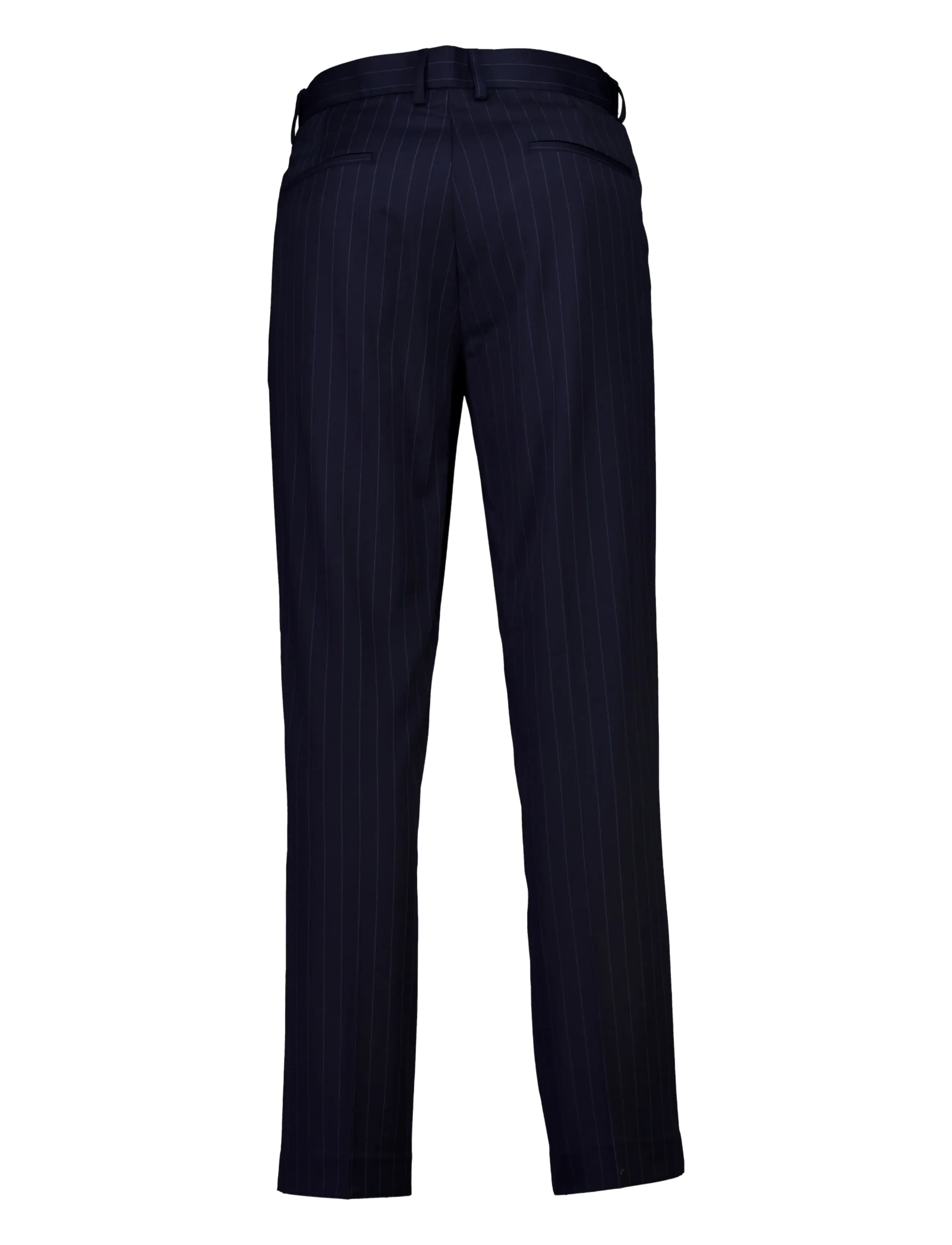 Lindbergh - Striped pleated wide fit pants - suit trousers - navy - 1